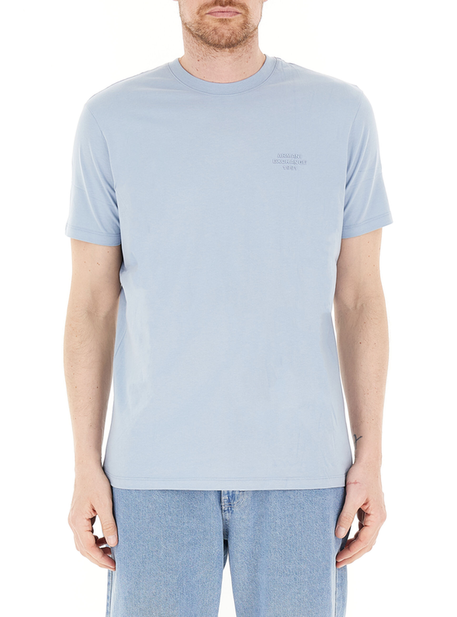 T-shirt girocollo AZZURRO POLVERE XL