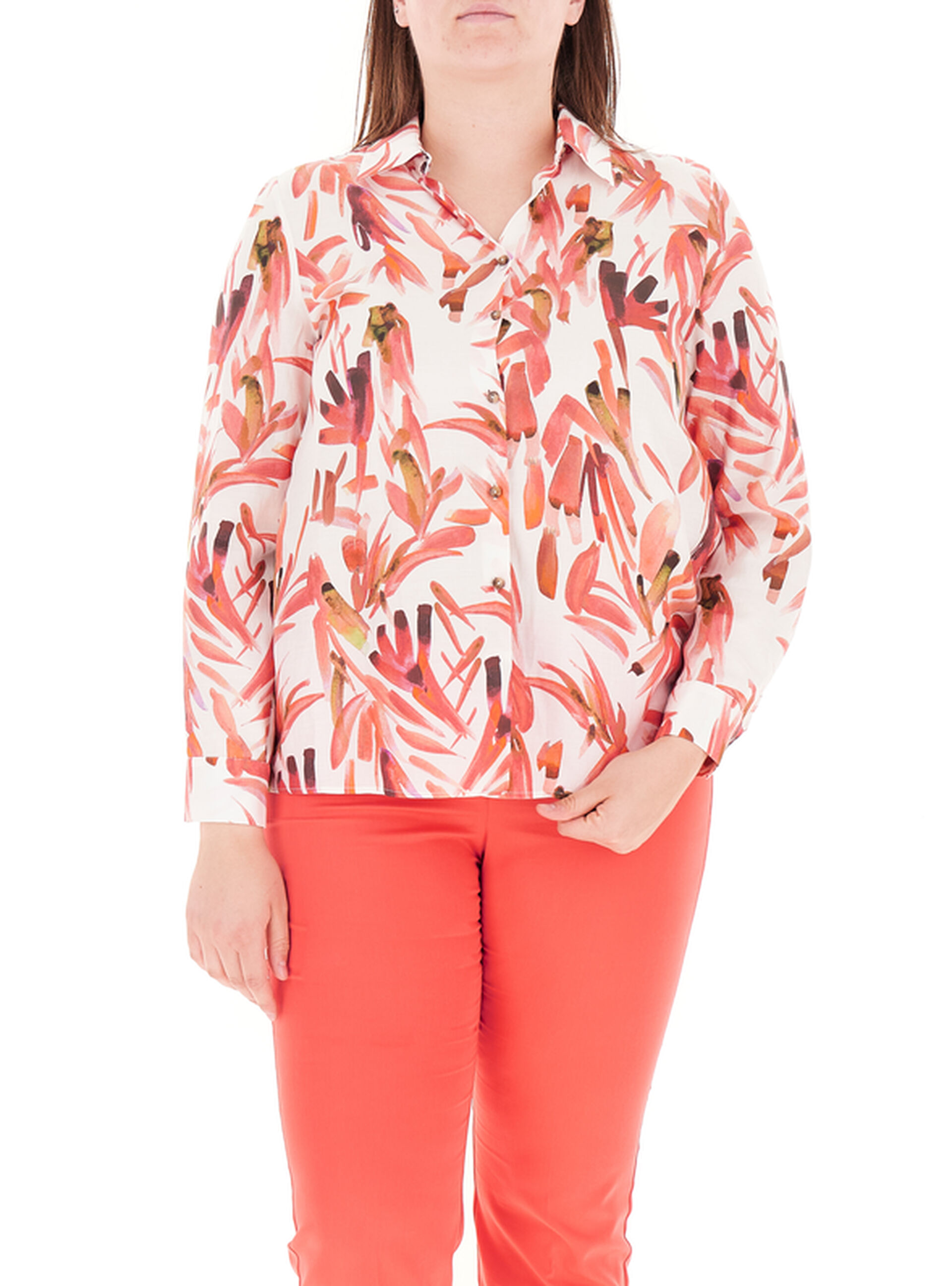 Camicia misto cotone ARANCIONE