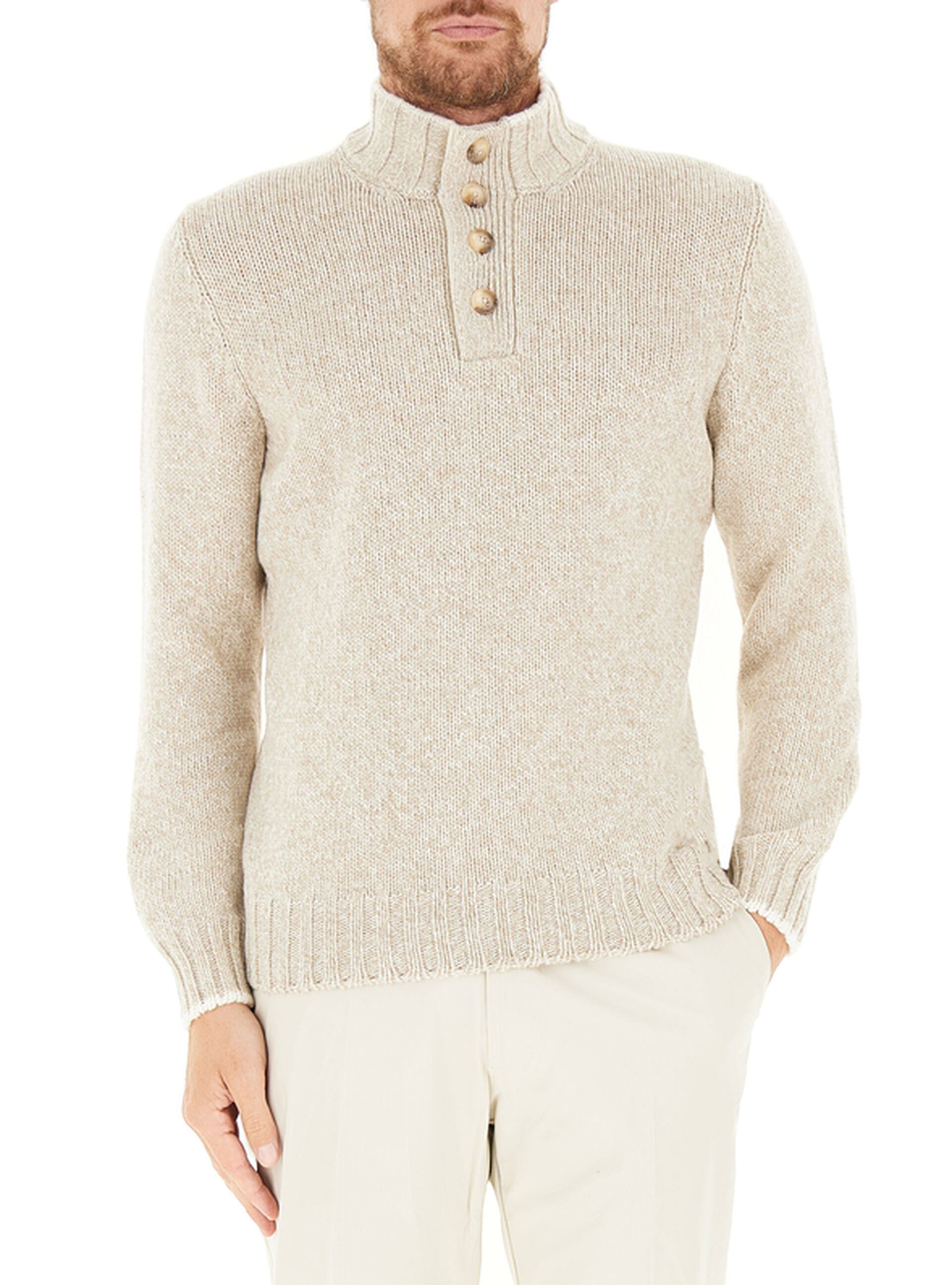 Maglione collo alto BEIGE 50