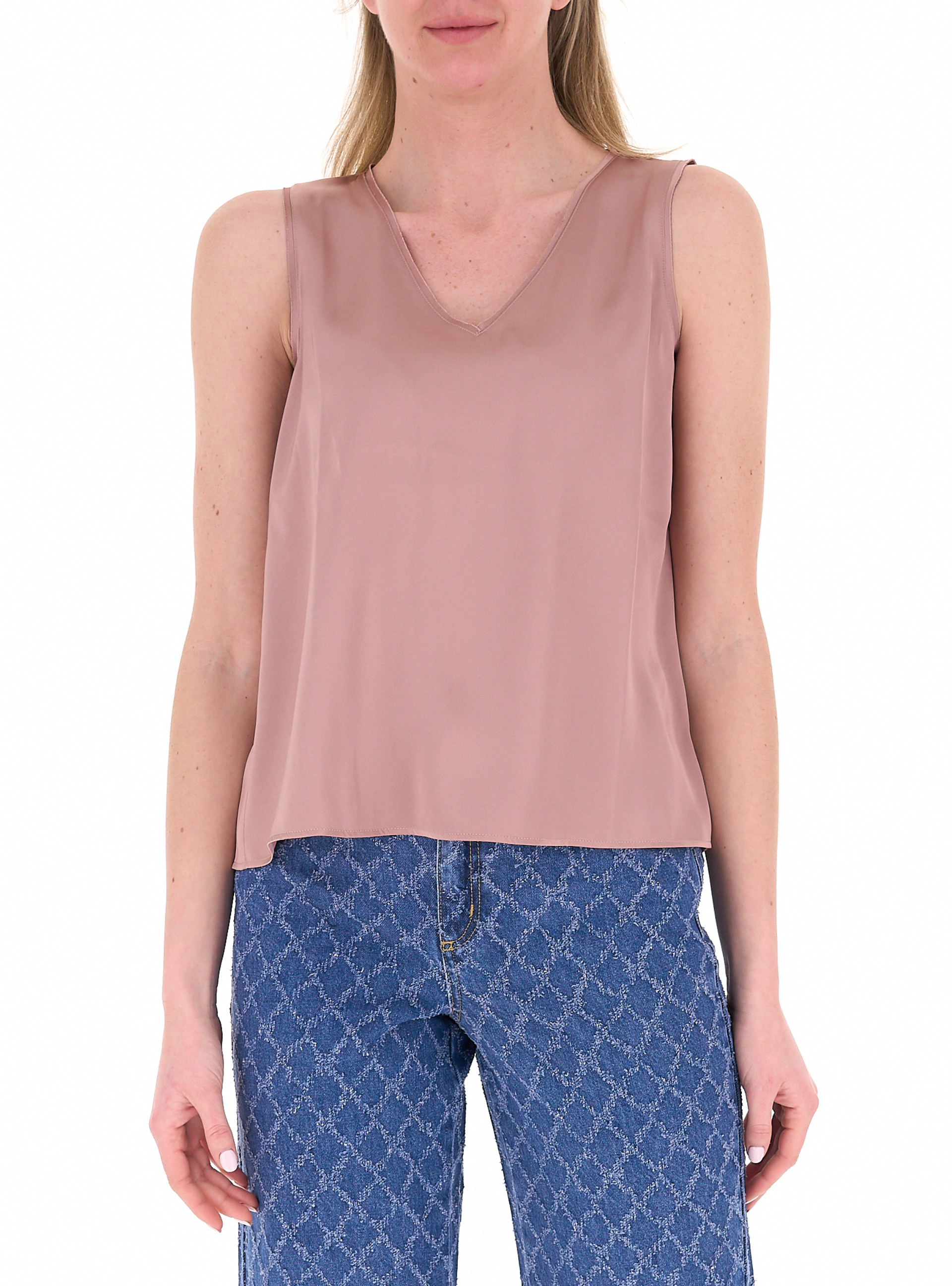 Blusa smanicata ROSA ANTICO