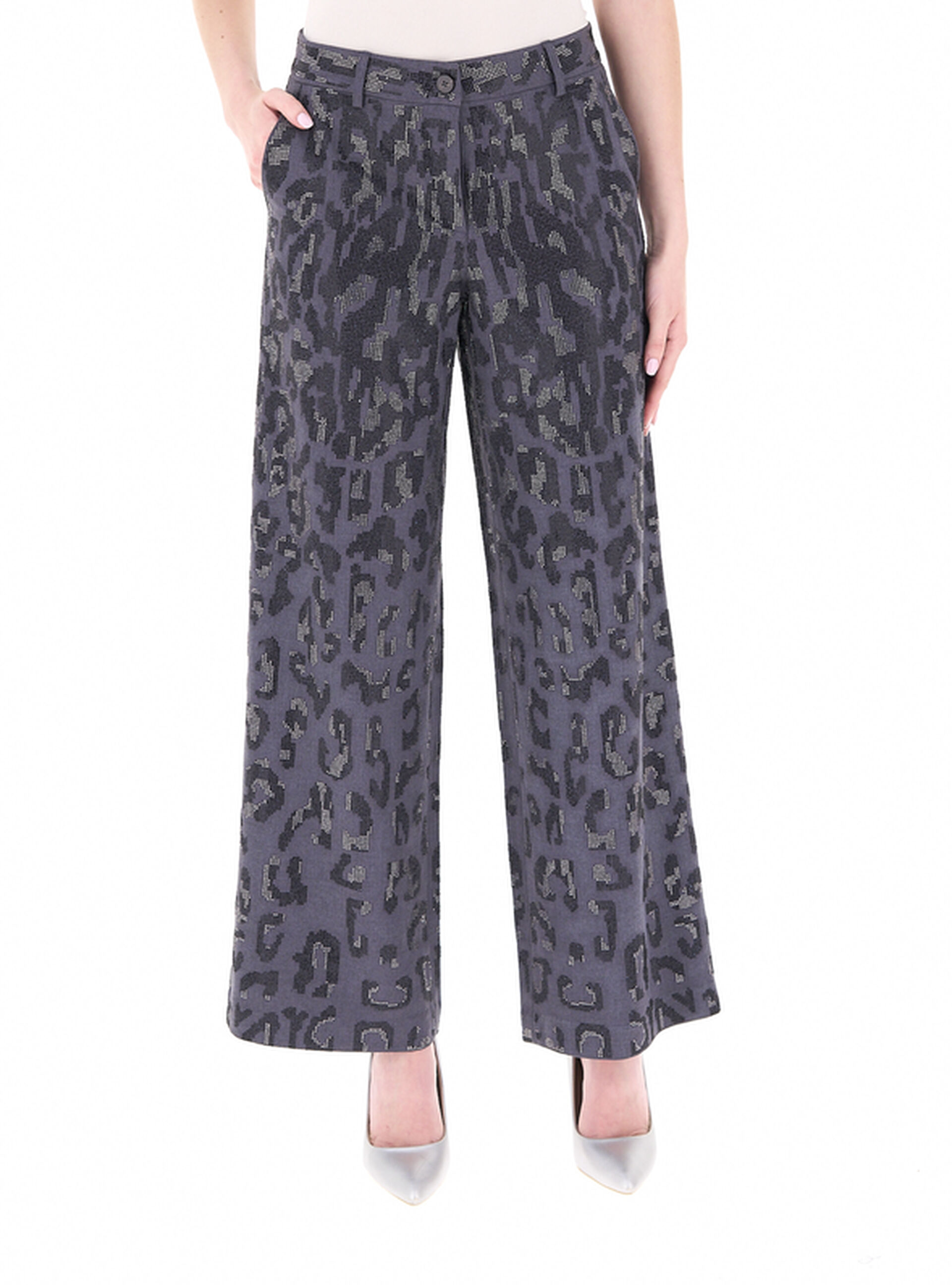 Pantalone con strass GRIGIO SCURO 40