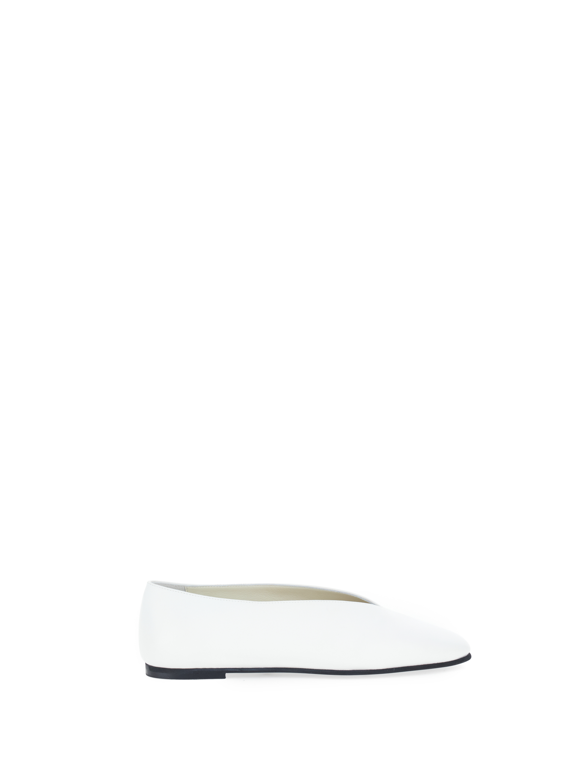 POEVE Ballerine in pelle AVORIO