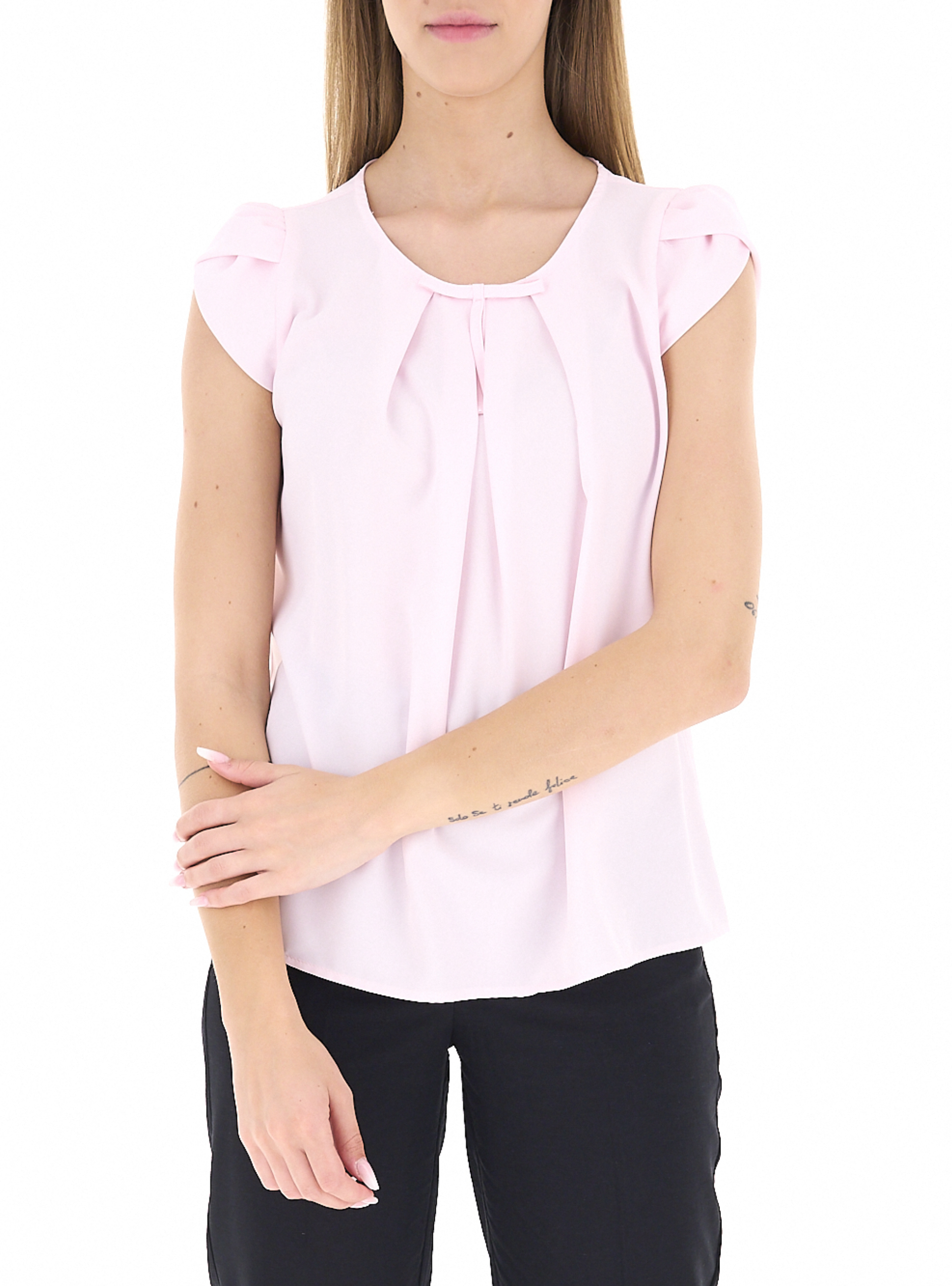 Blusa girocollo ROSA CHIARO