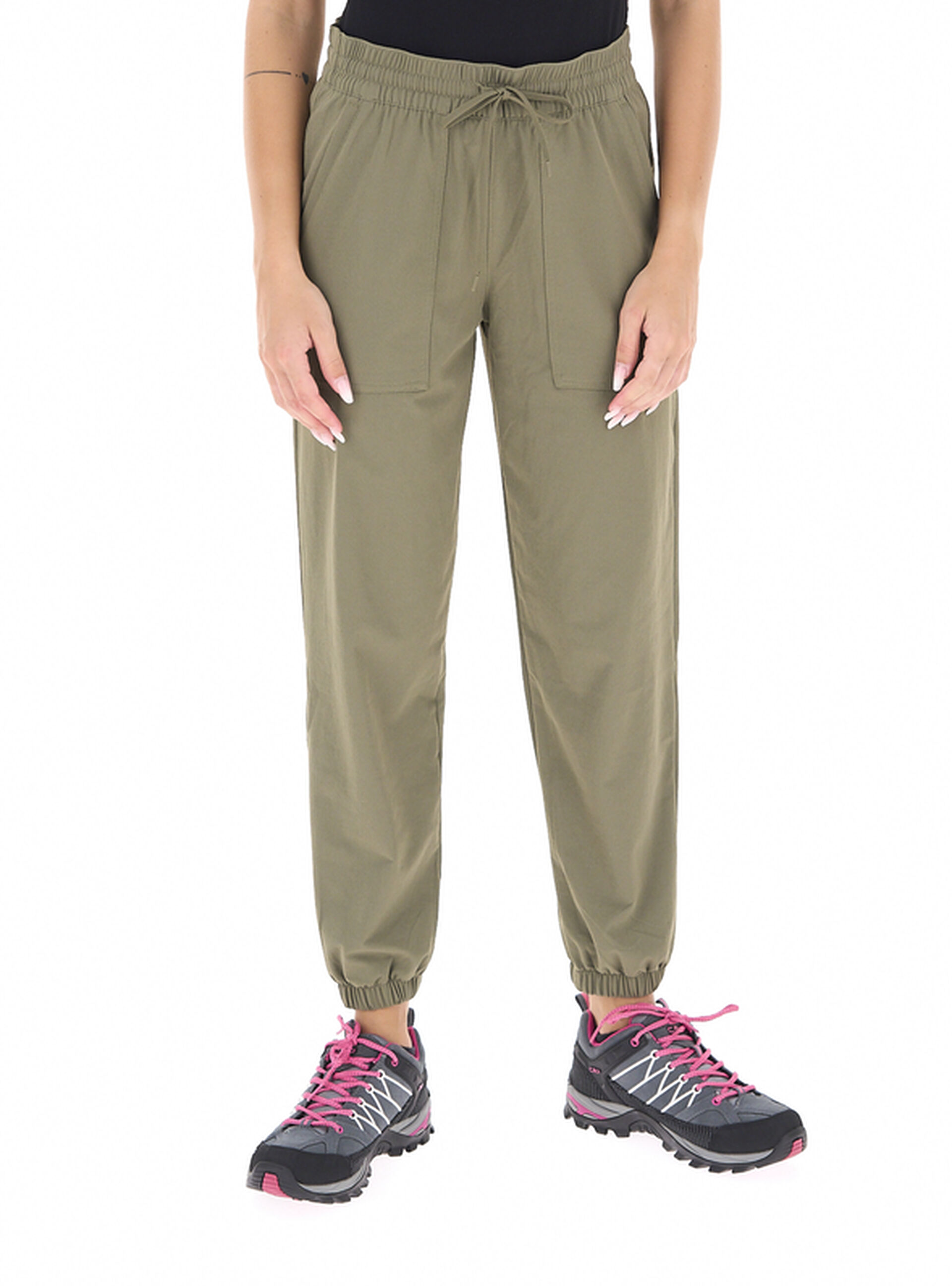 Pantalone tessuto tecnico VERDE MILITARE XS