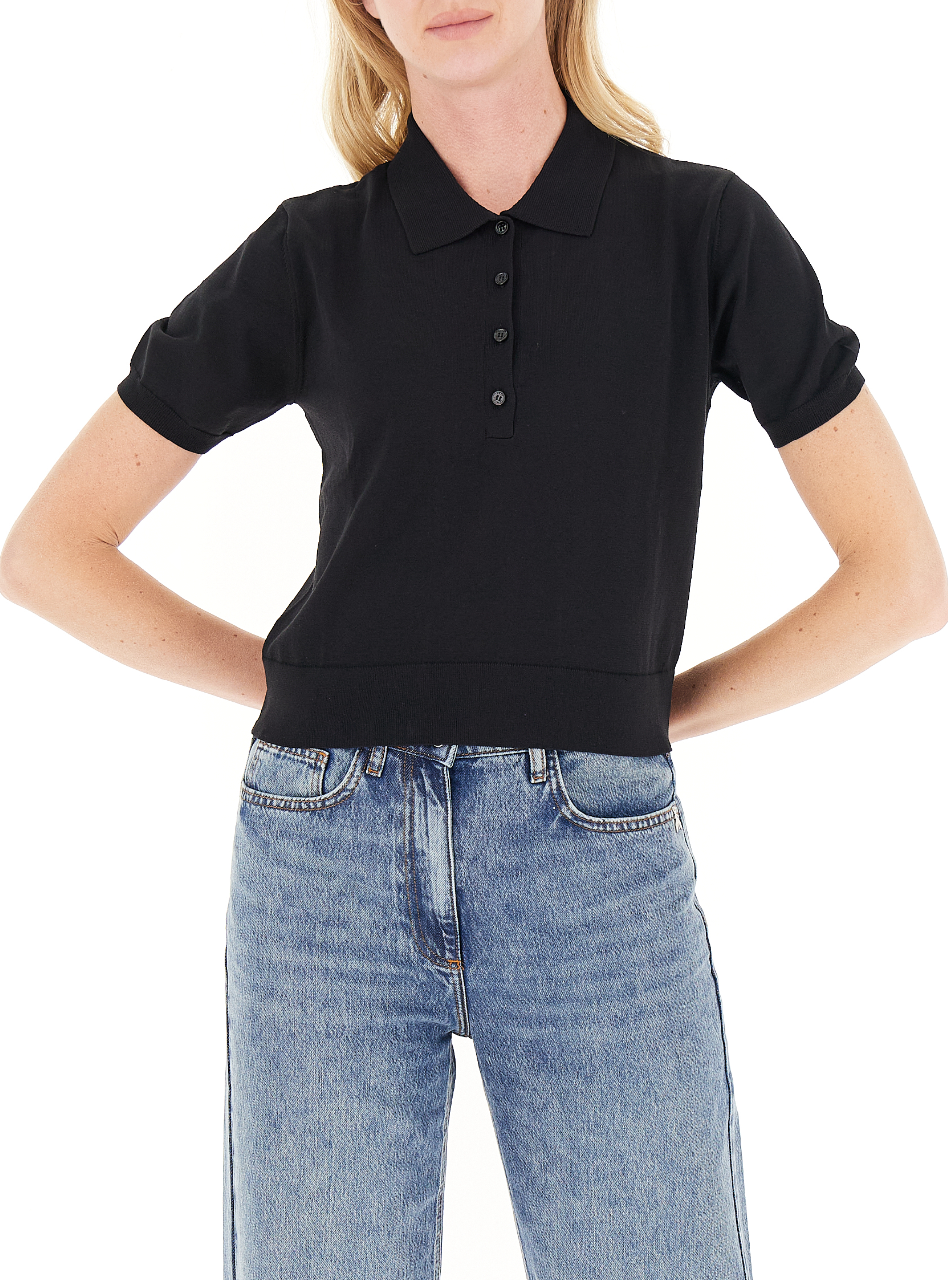 PATRIZIA PEPE Polo in maglia NERO