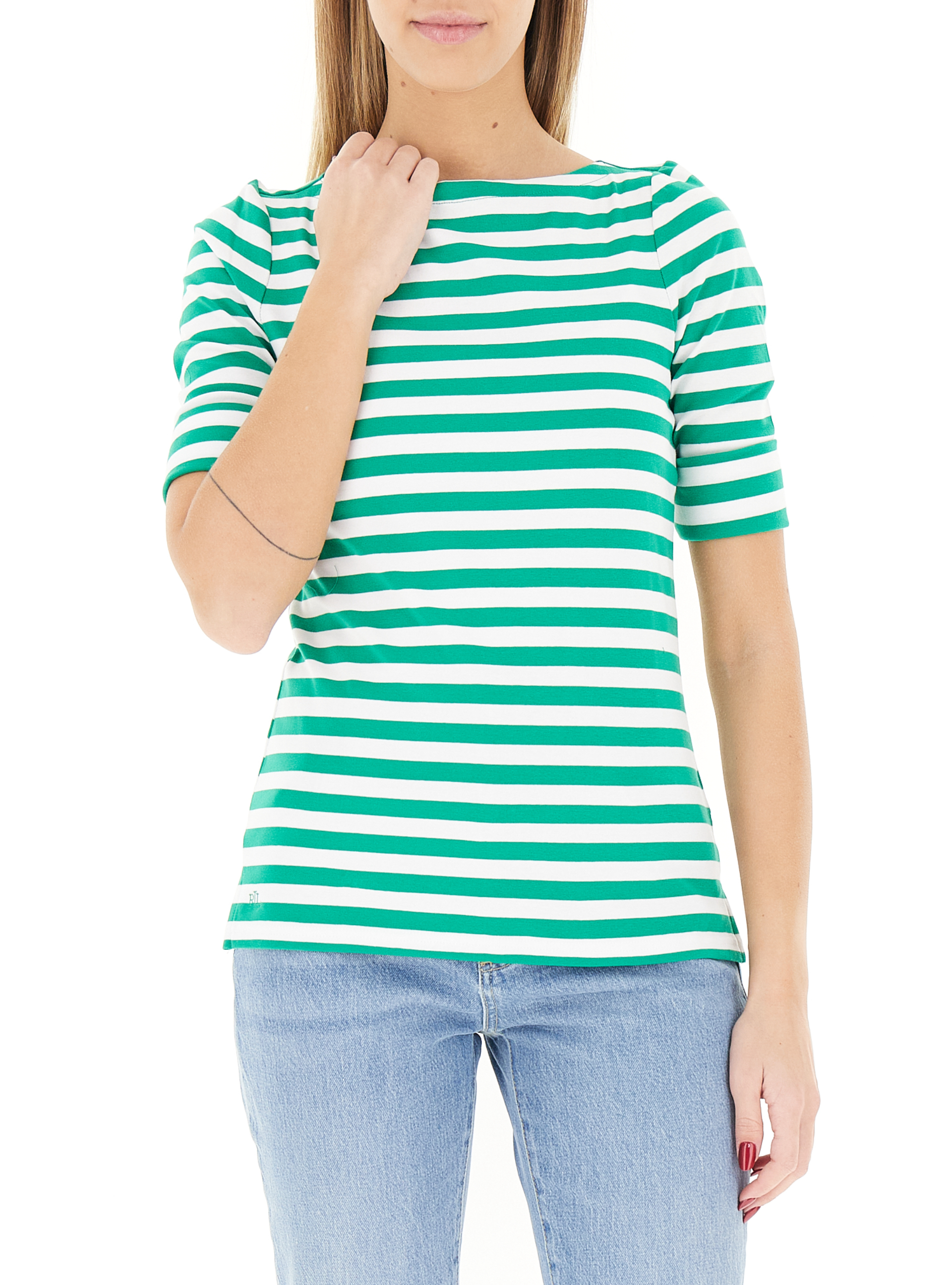 T-shirt a righe LAUREN VERDE S