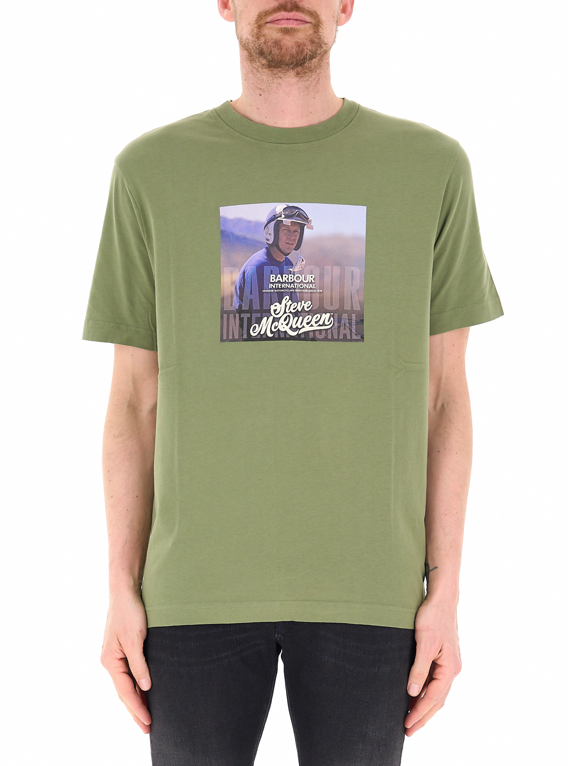 T-shirt girocollo VERDE OLIVA XL