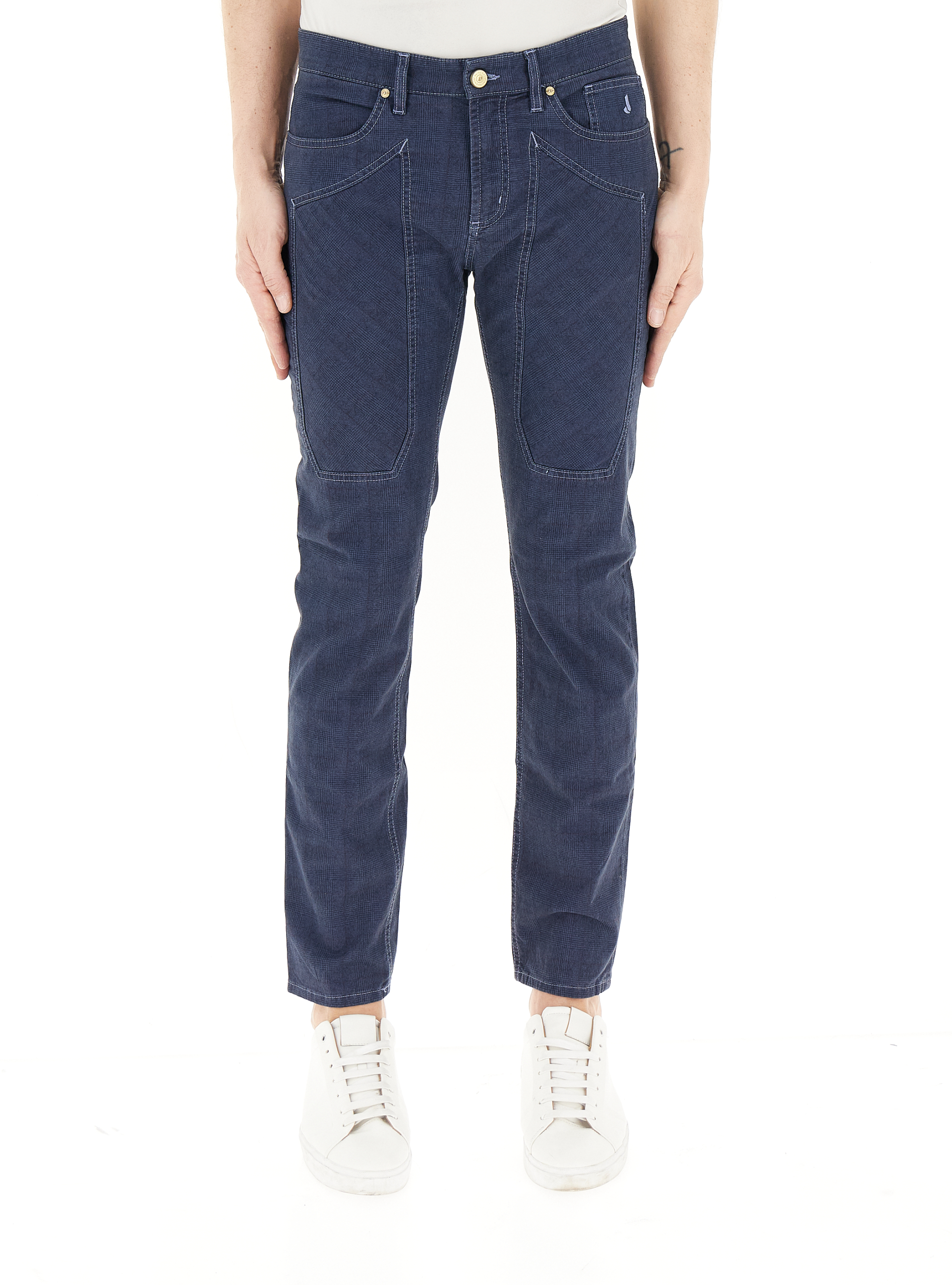 Jeans tessuto lavorato BLU