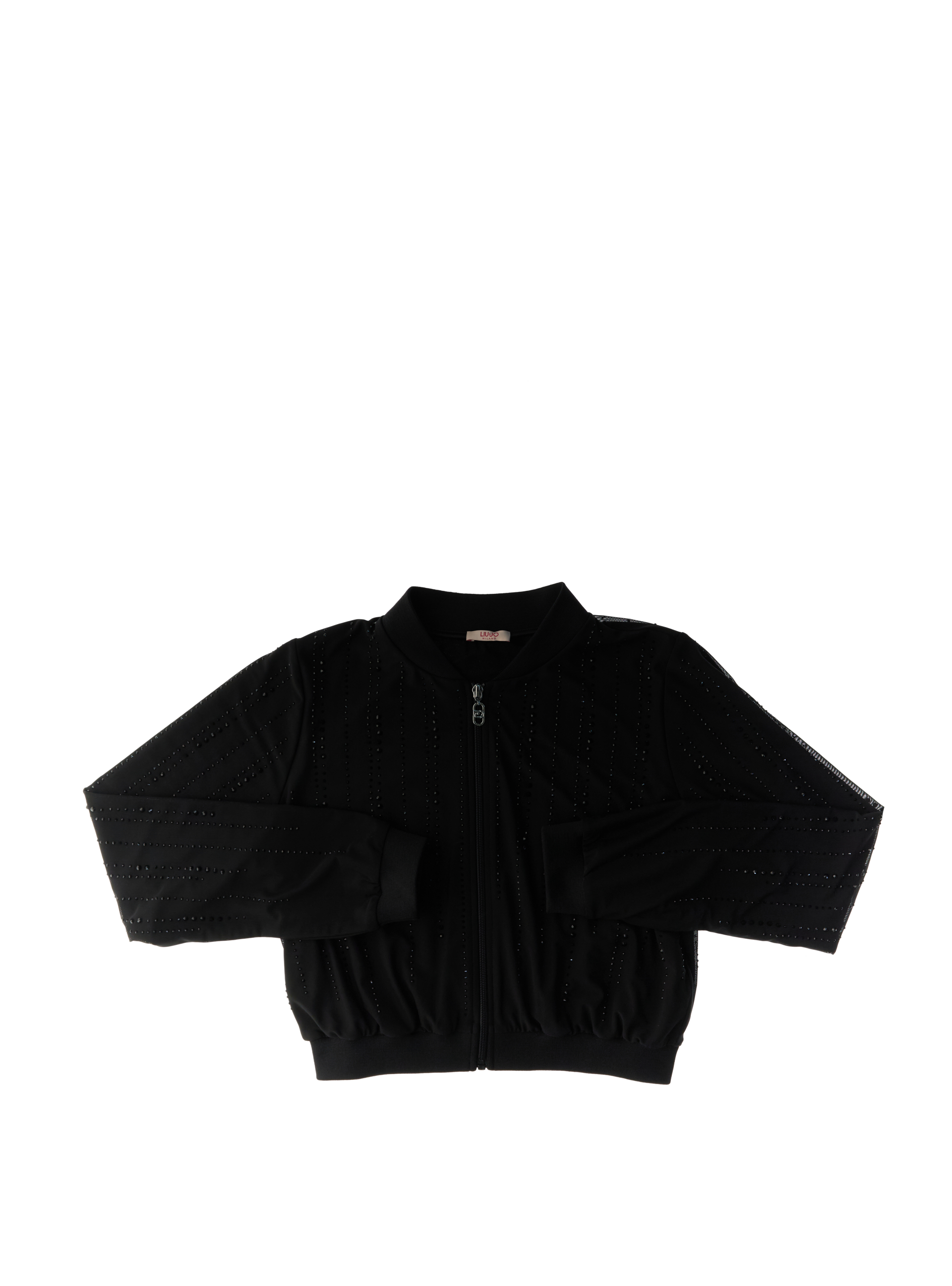 Felpa con strass JUNIOR NERO