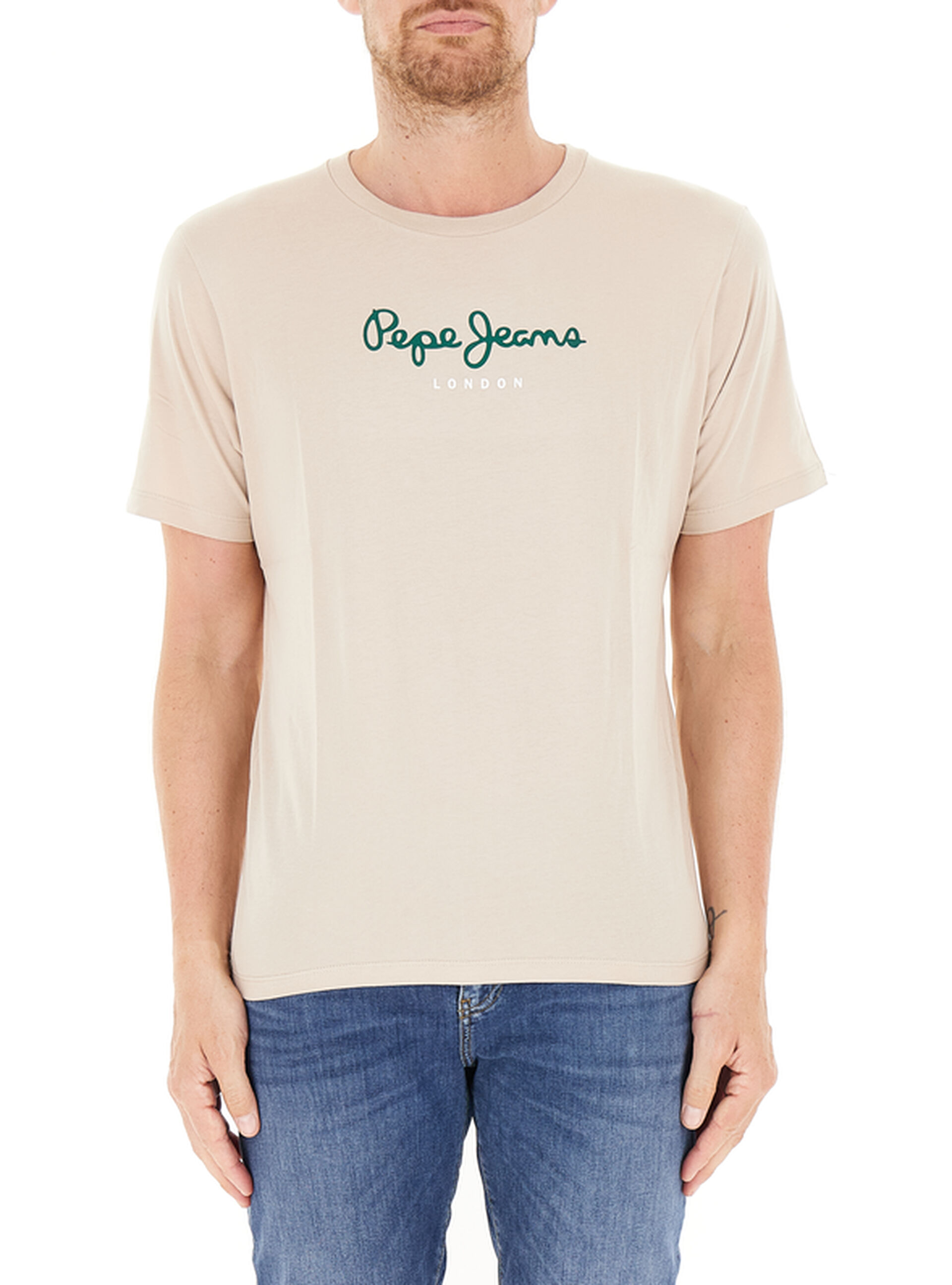 Pepe Jeans T-shirt girocollo BEIGE