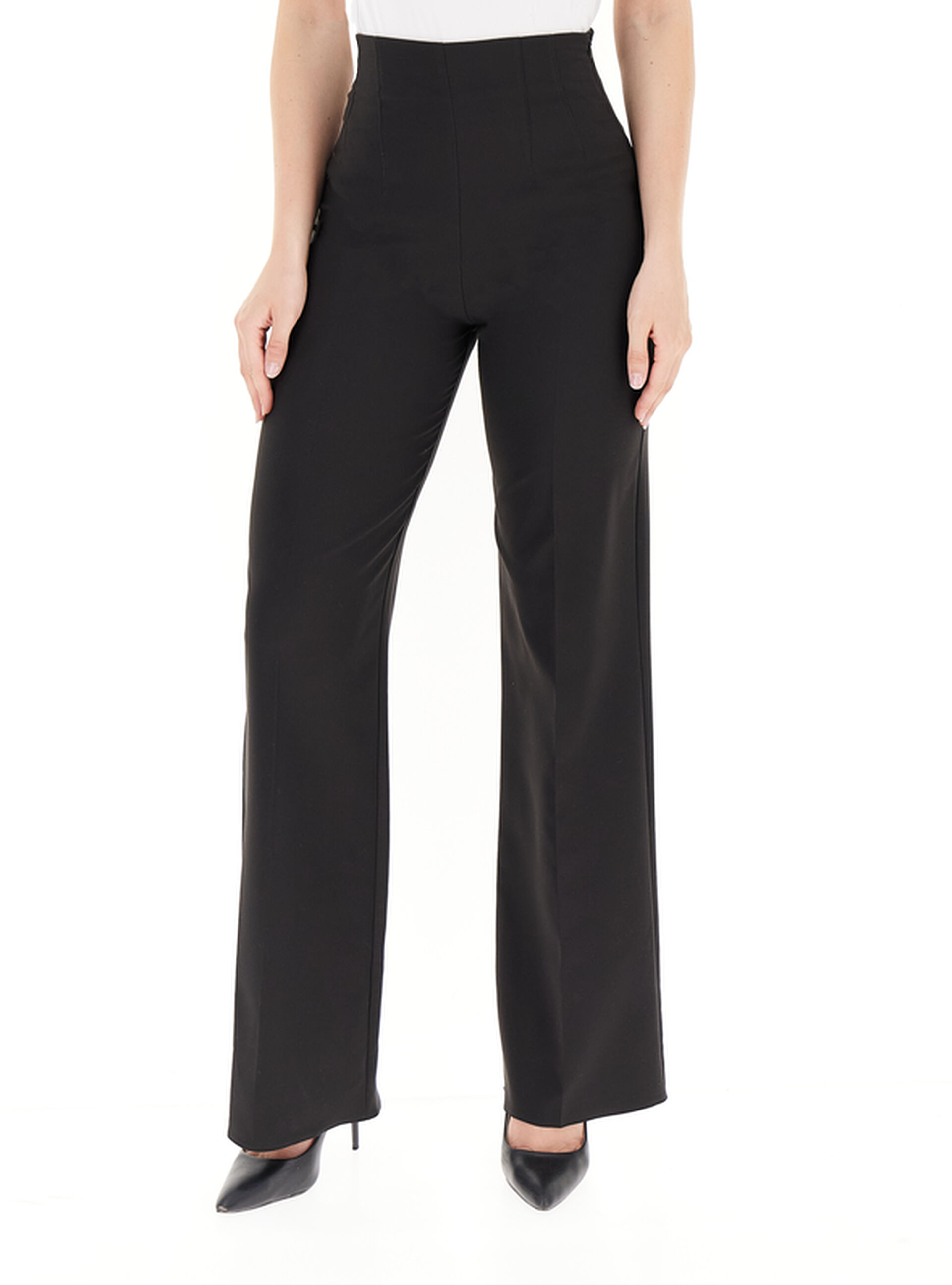 Pantalone vita alta NERO