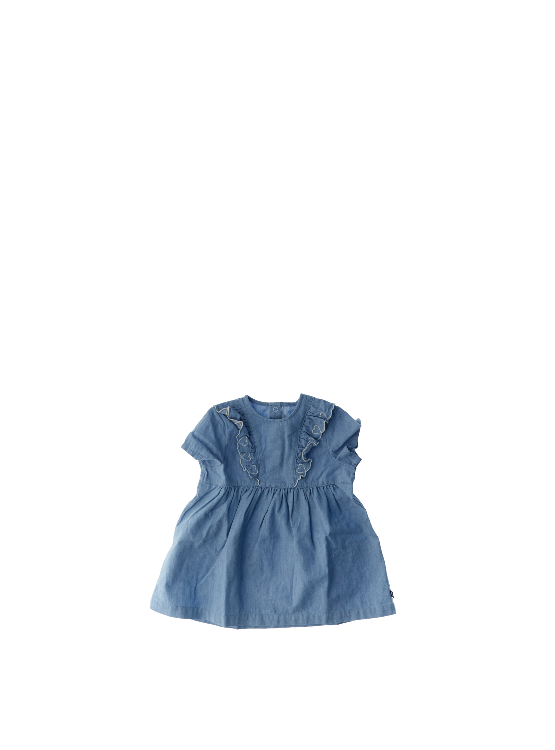 Abito con volants BLU CHIARO