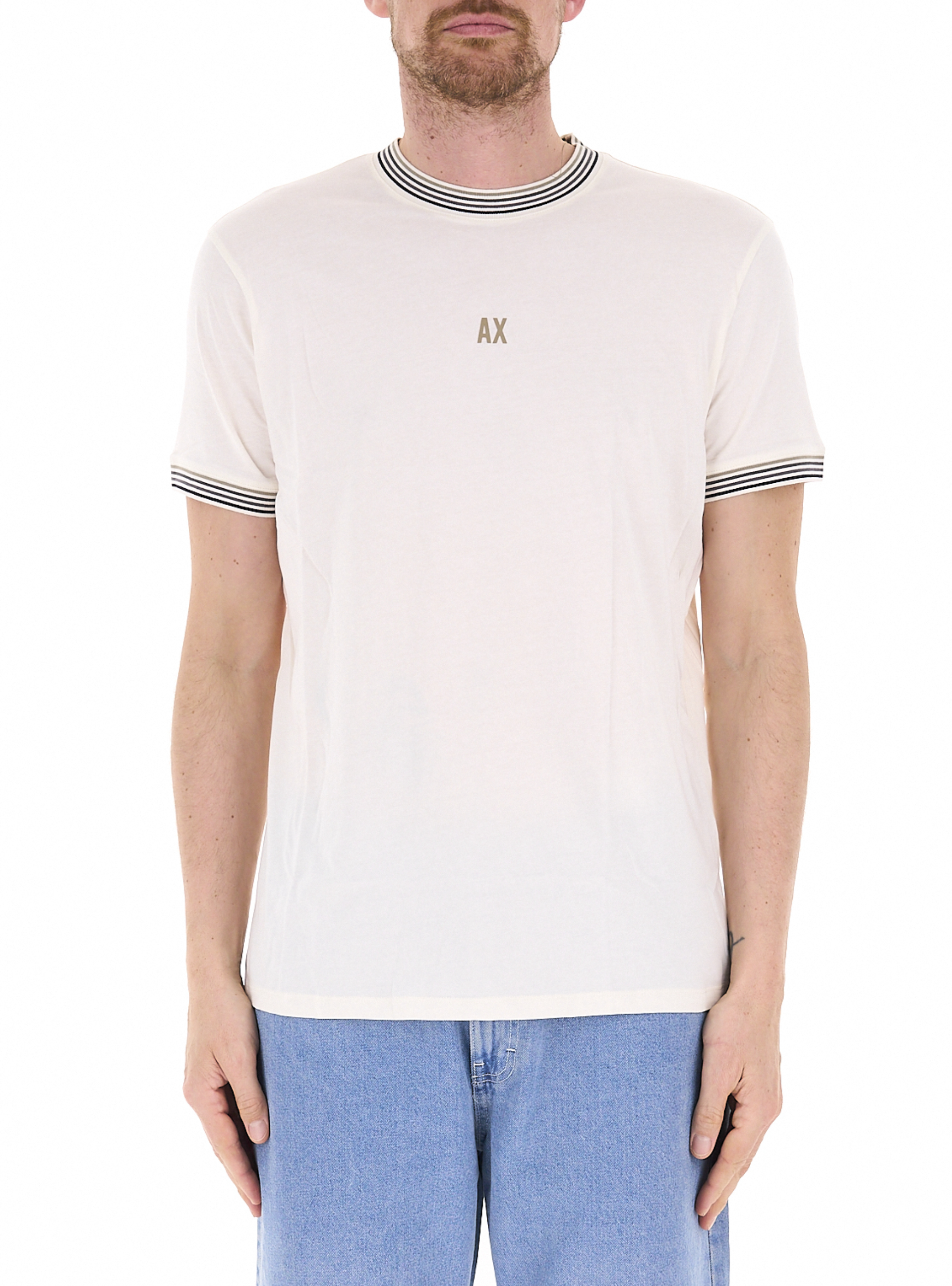T-shirt girocollo AVORIO L