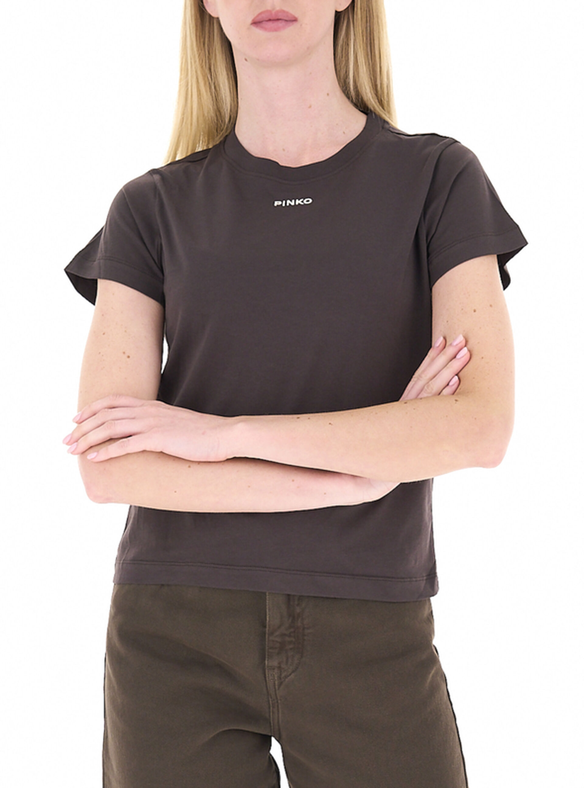 Pinko T-shirt girocollo MARRONE M