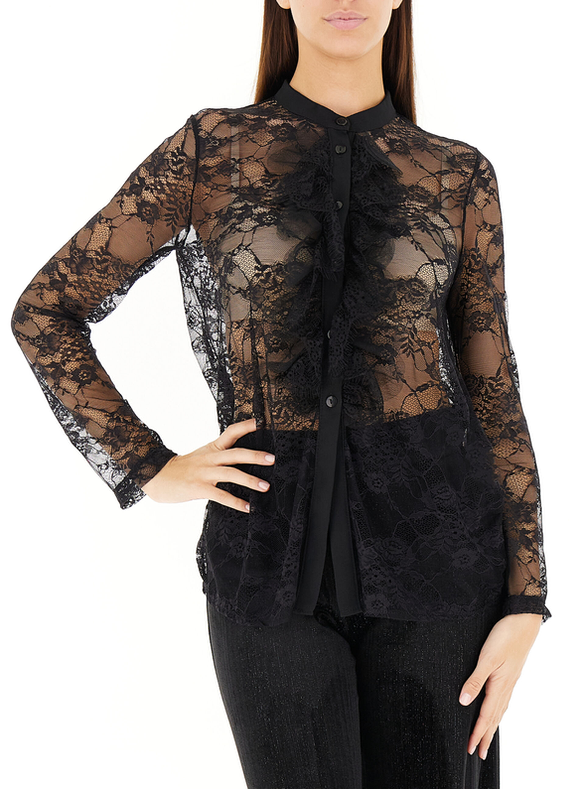 RINASCIMENTO Blusa in pizzo NERO M