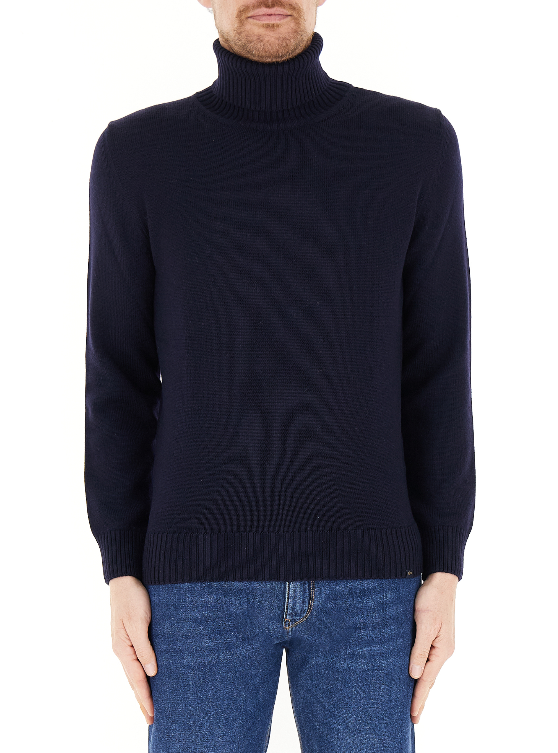 Dolcevita in lana BLU SCURO M