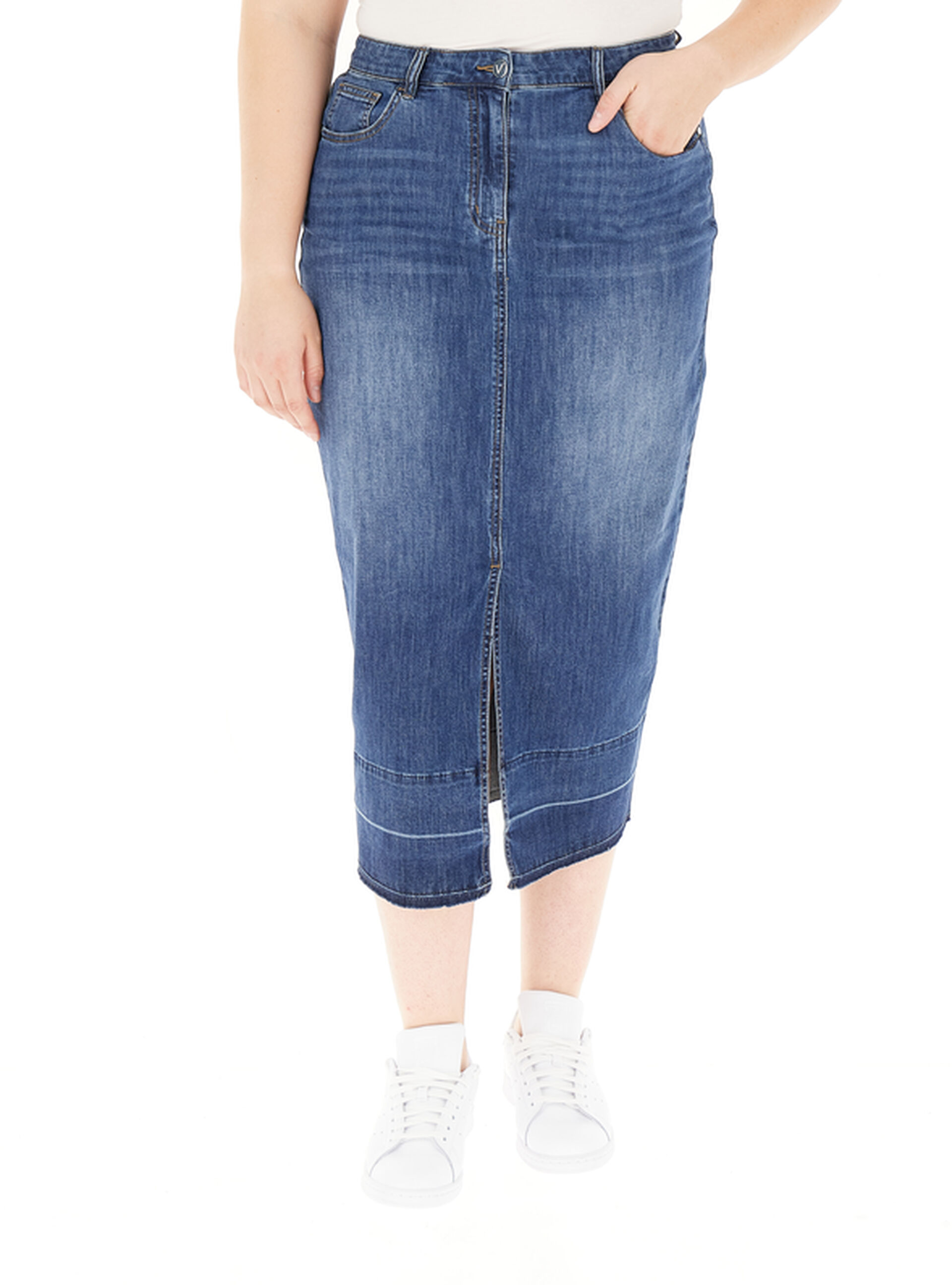 Gonna jeans midi BLU 37