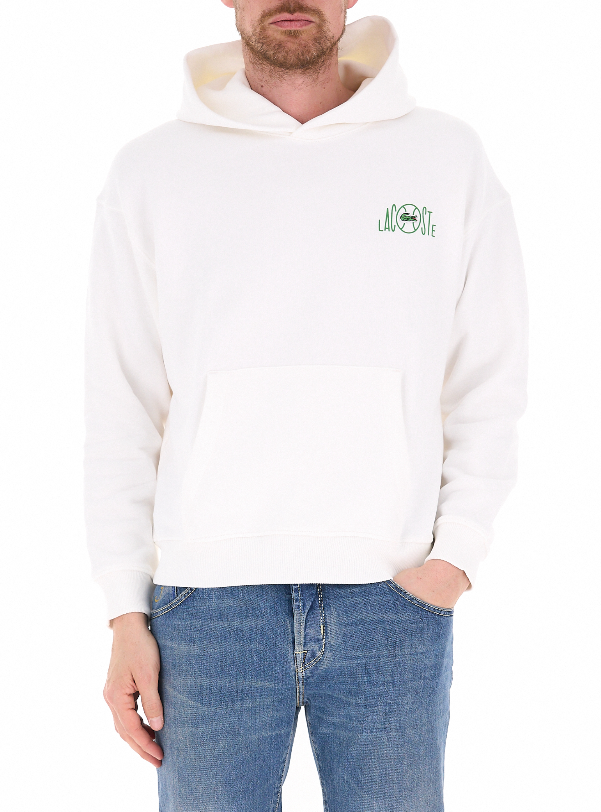Lacoste Felpa con cappuccio PANNA