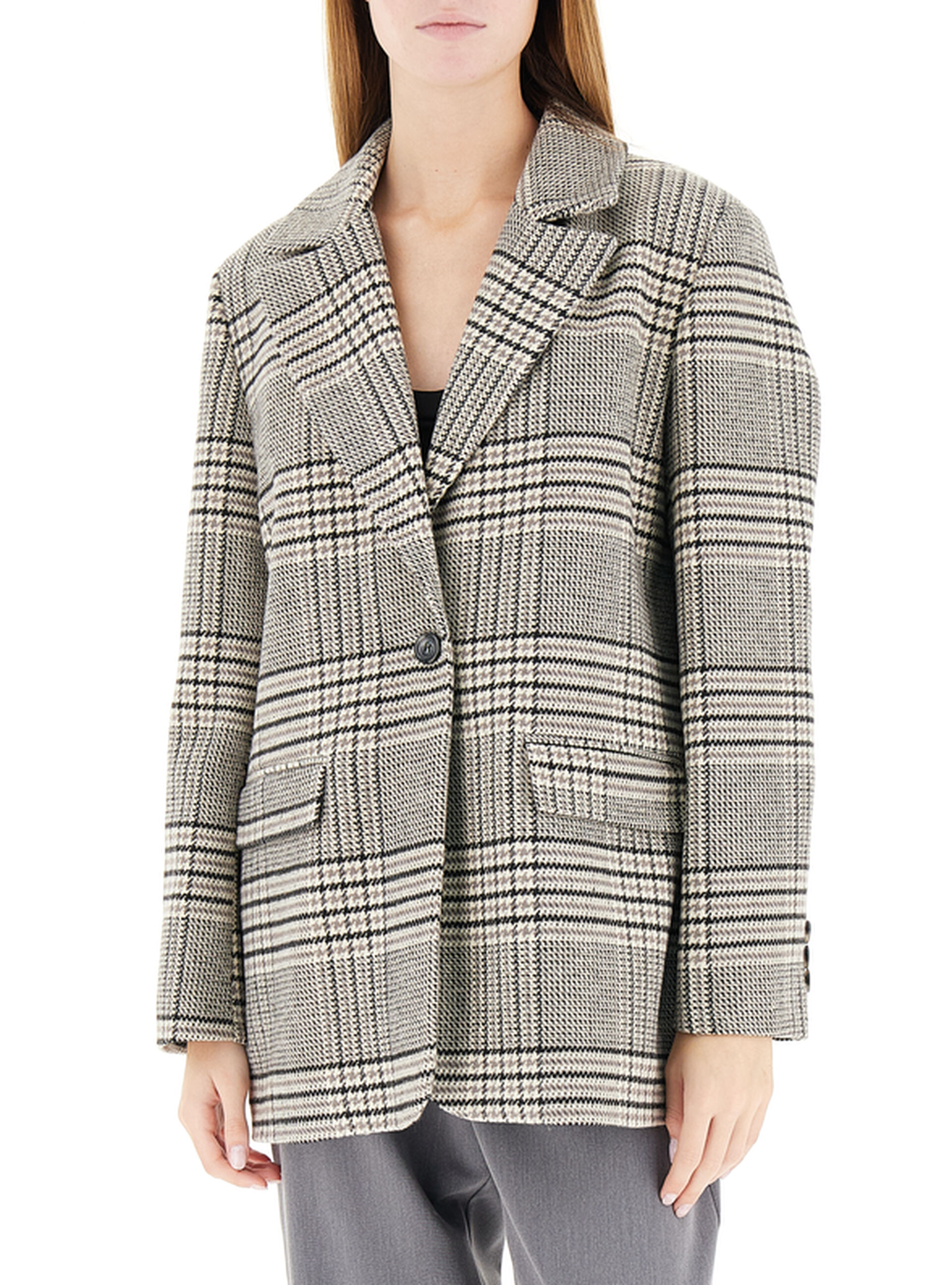 VICOLO Cappotto monopetto NERO
