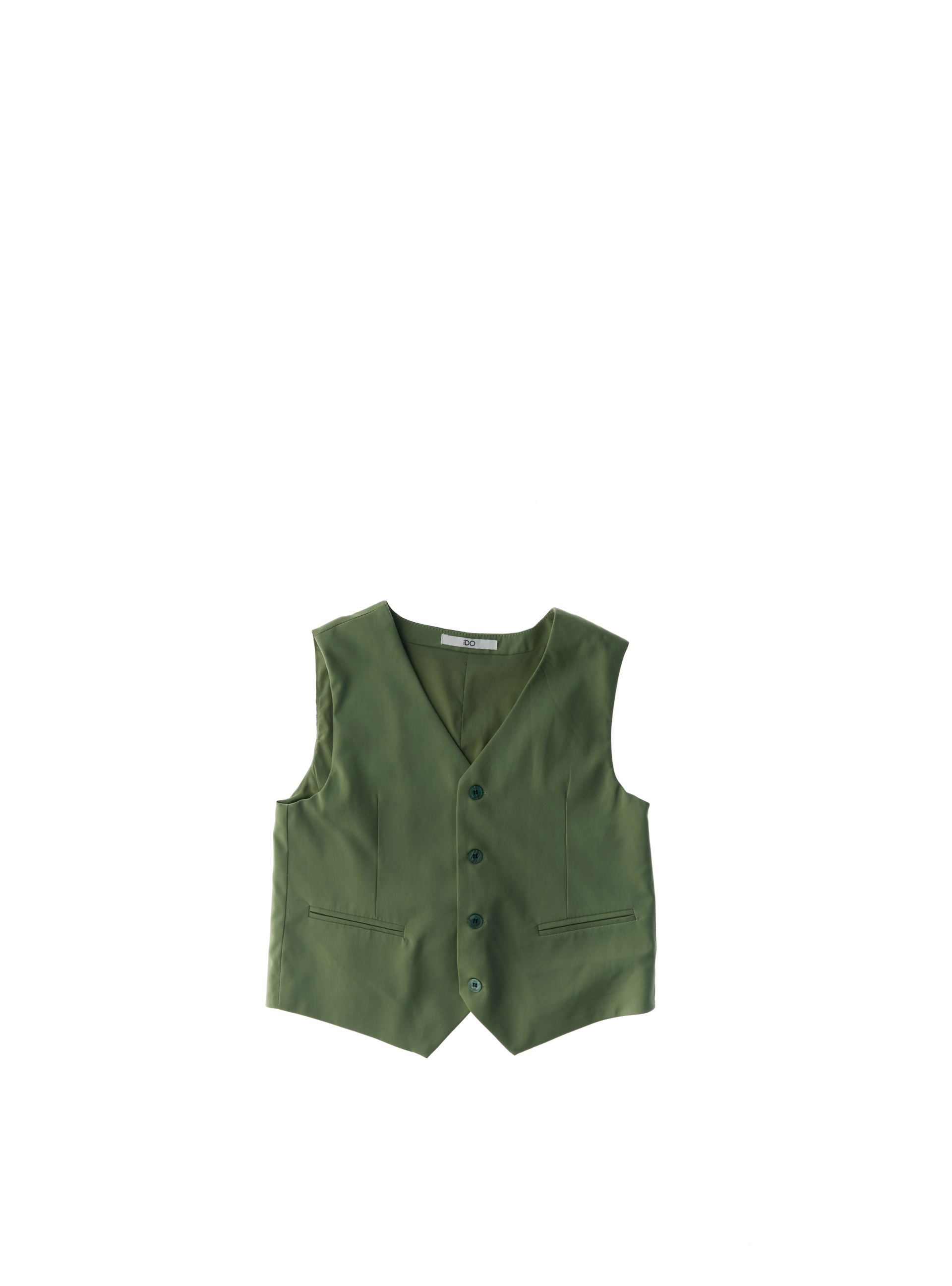 Gilet misto viscosa VERDE OLIVA S