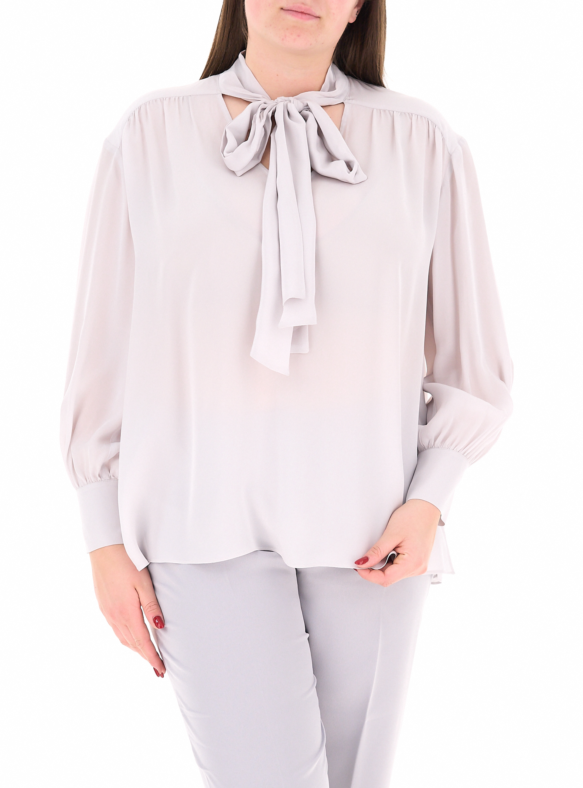 Blusa in viscosa GRIGIO CHIARO 25