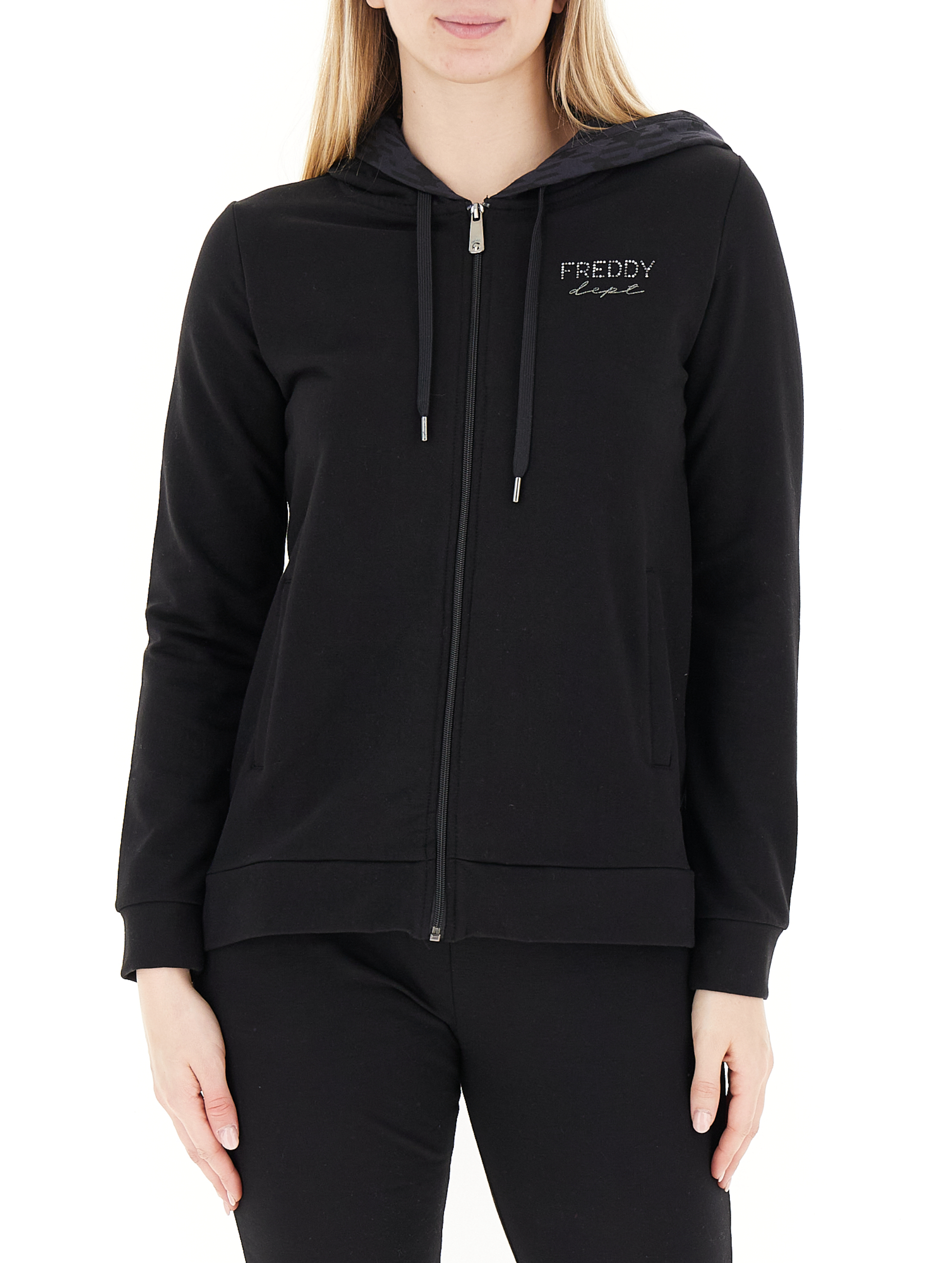Freddy Felpa con zip NERO S