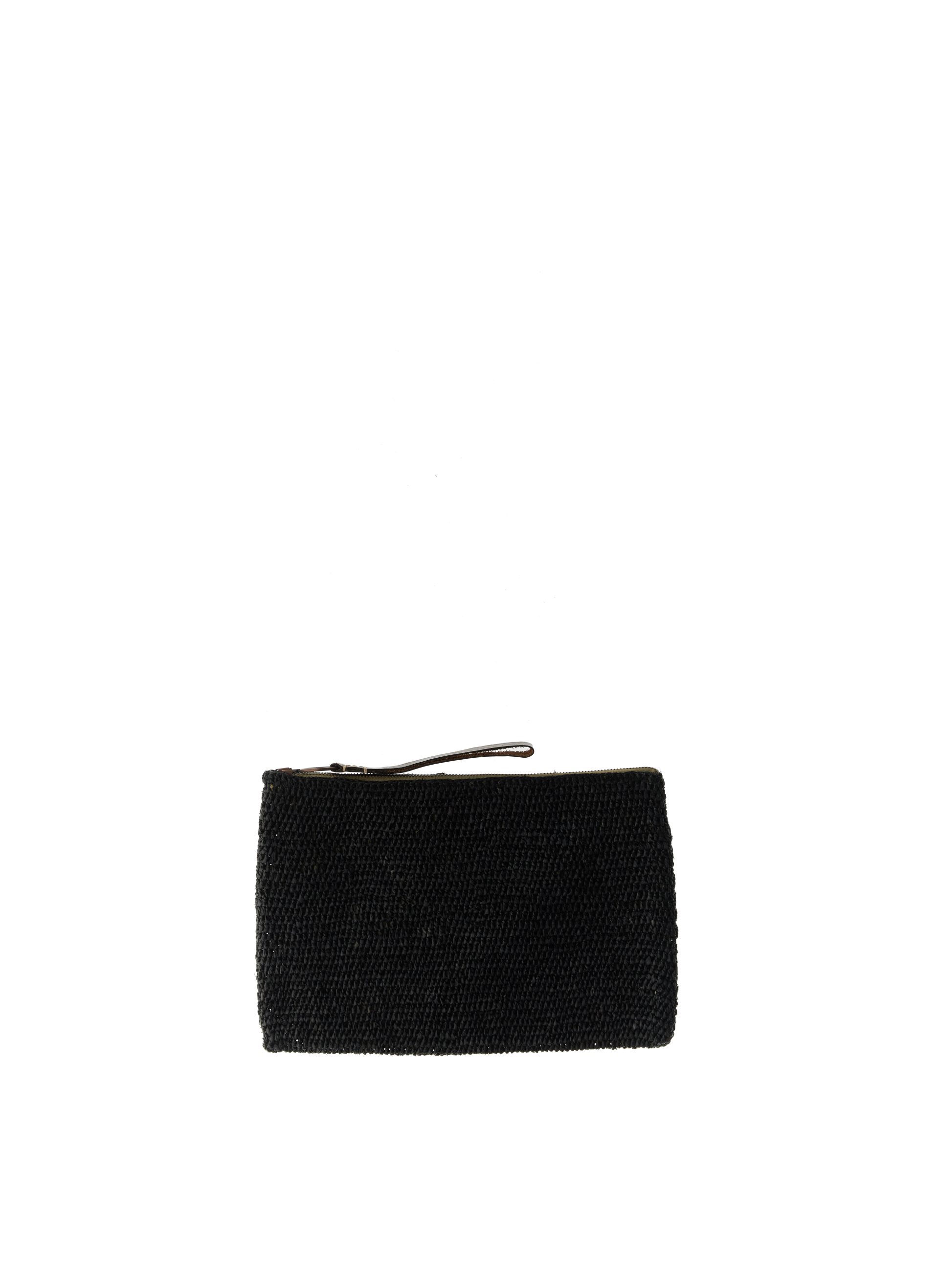 IBELIV Pochette in rafia NERO