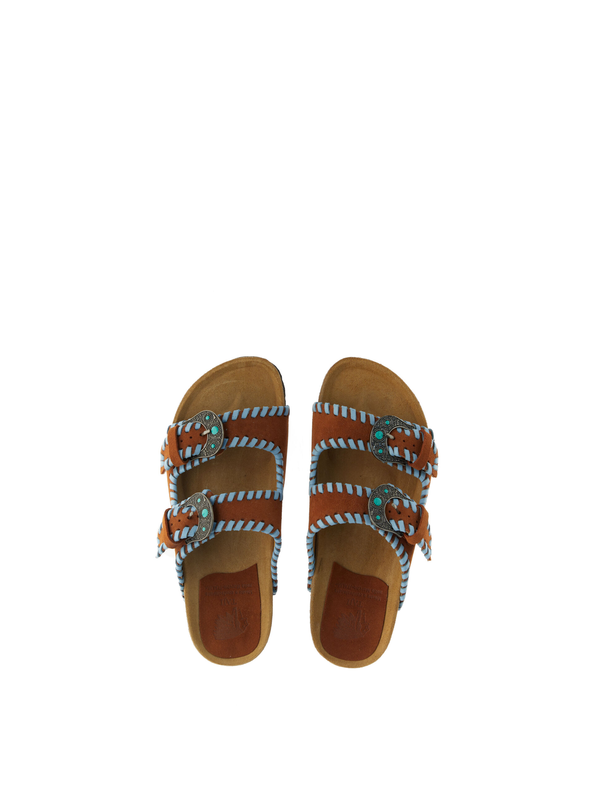 TAJI Ciabatte Buckle MARRONE 42