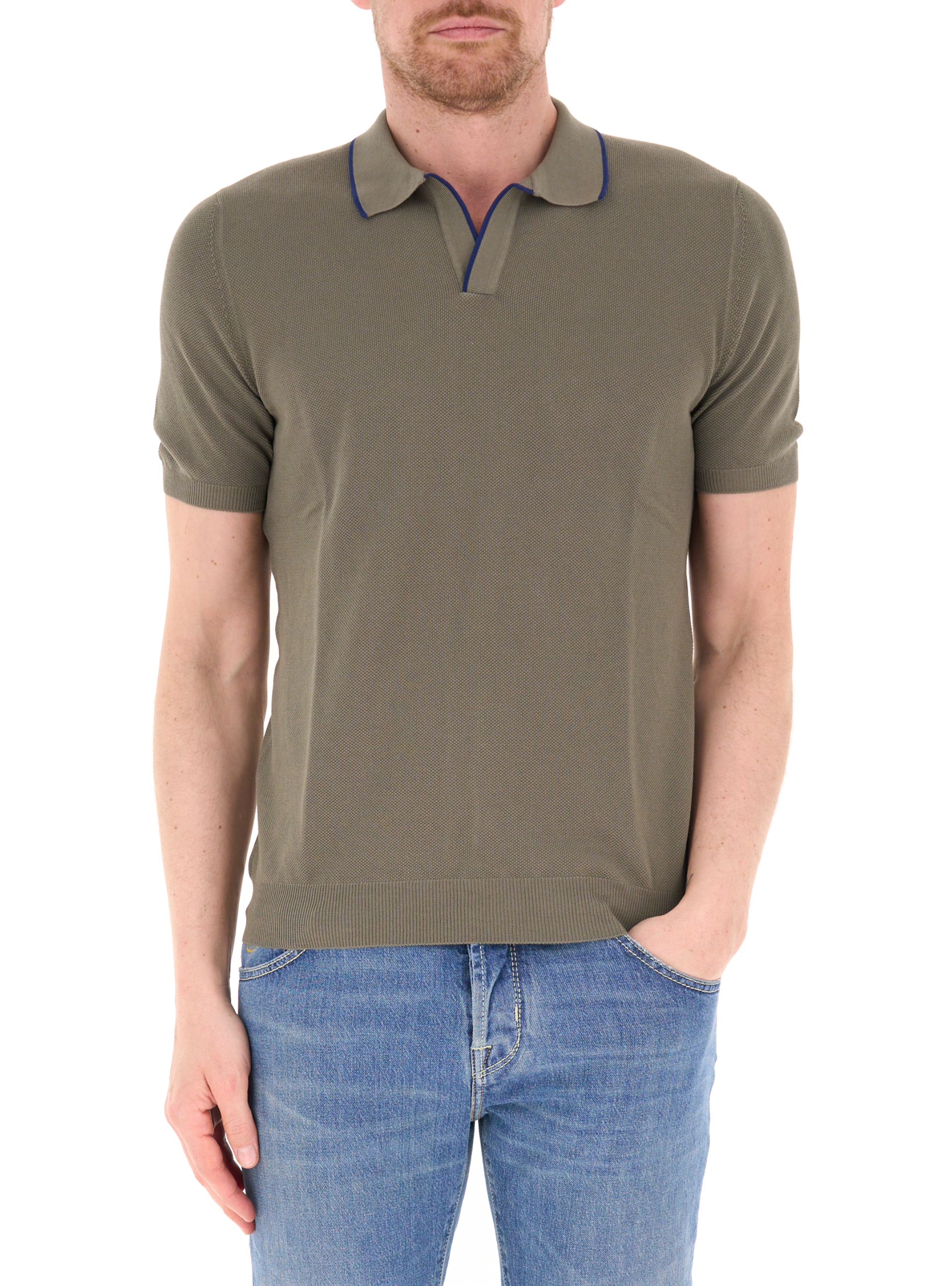 GRAN SASSO Polo in cotone FANGO 52