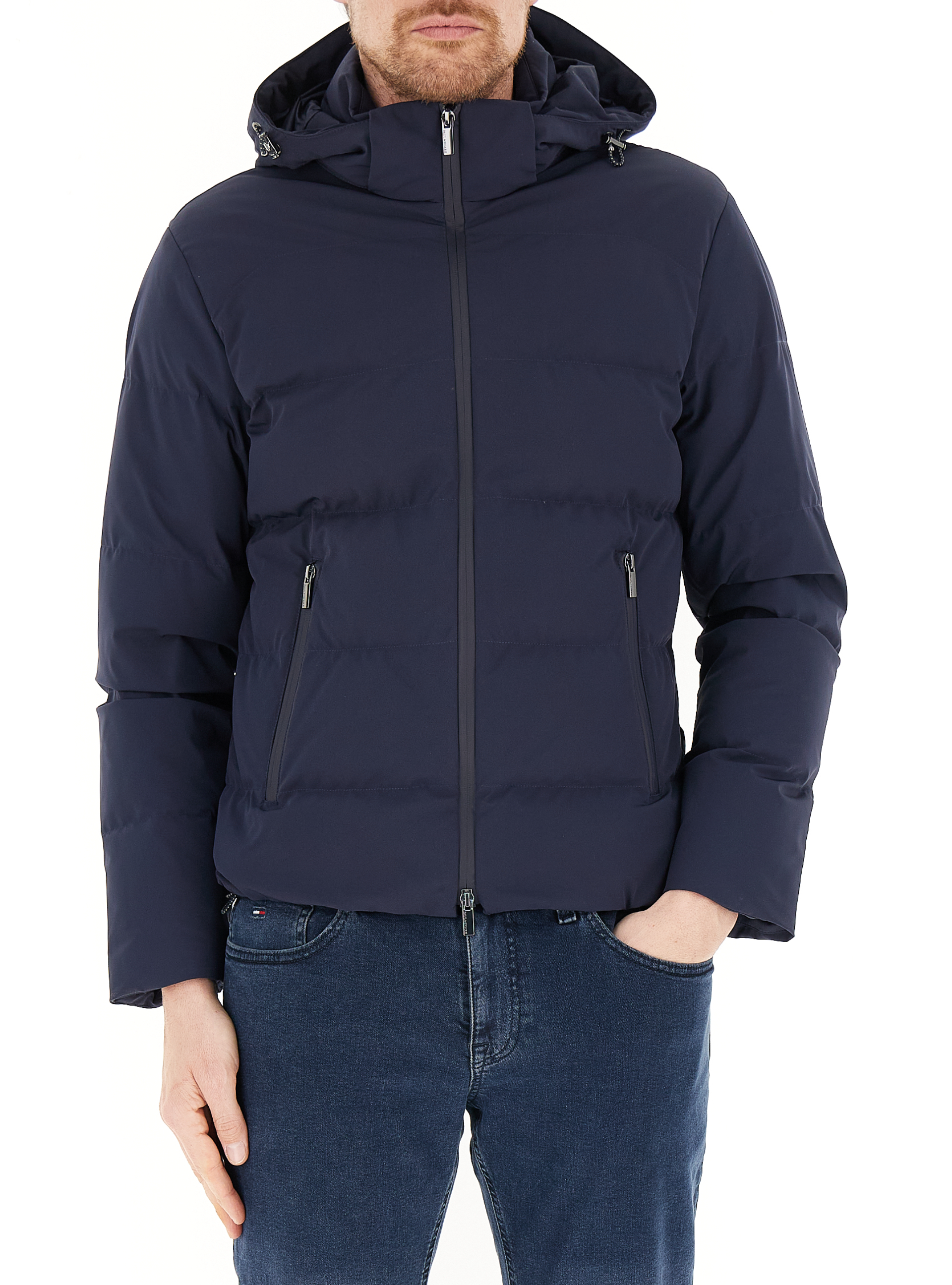 Piumino con cappuccio BLU NAVY