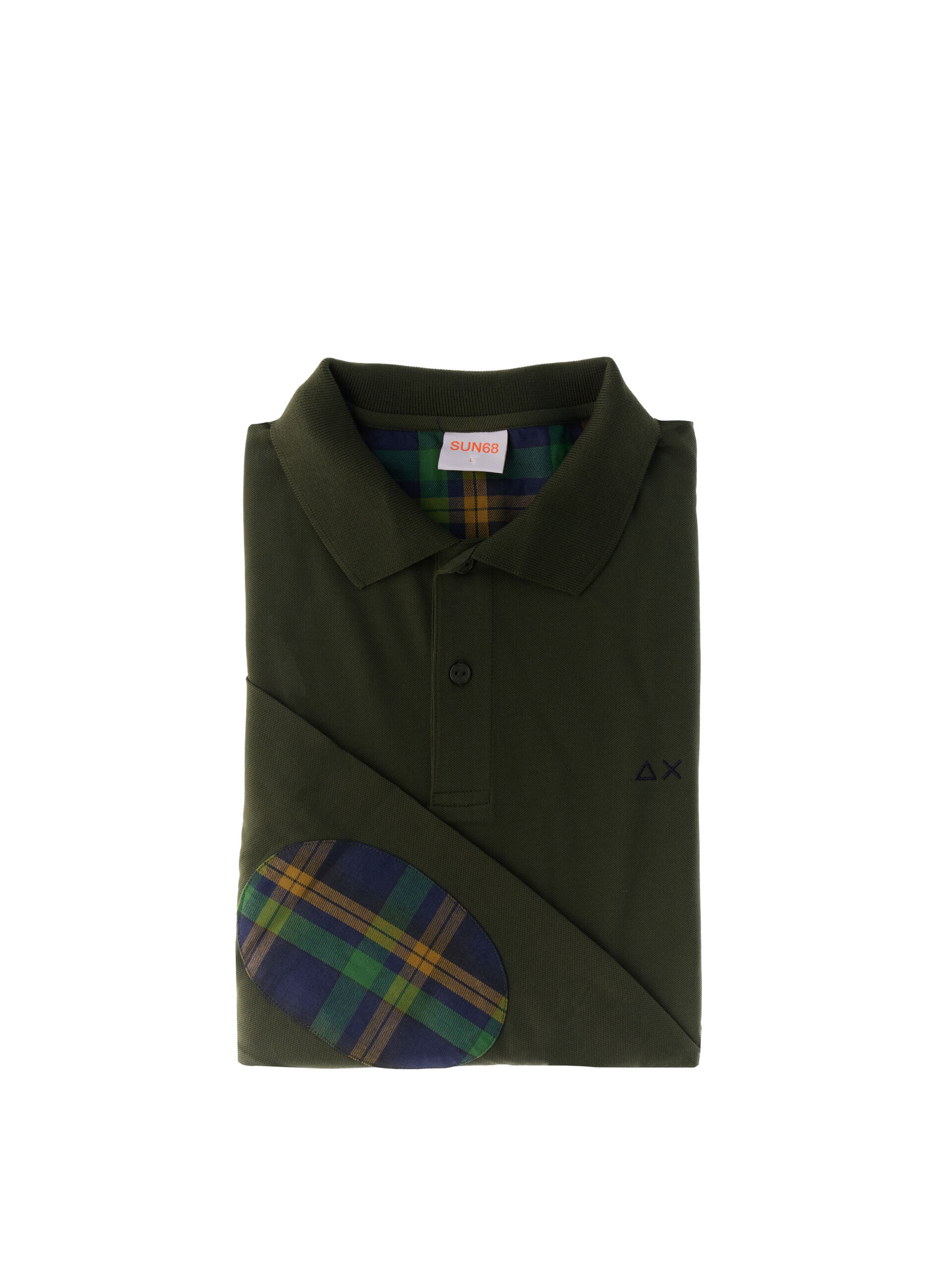 Polo con toppe VERDE MILITARE