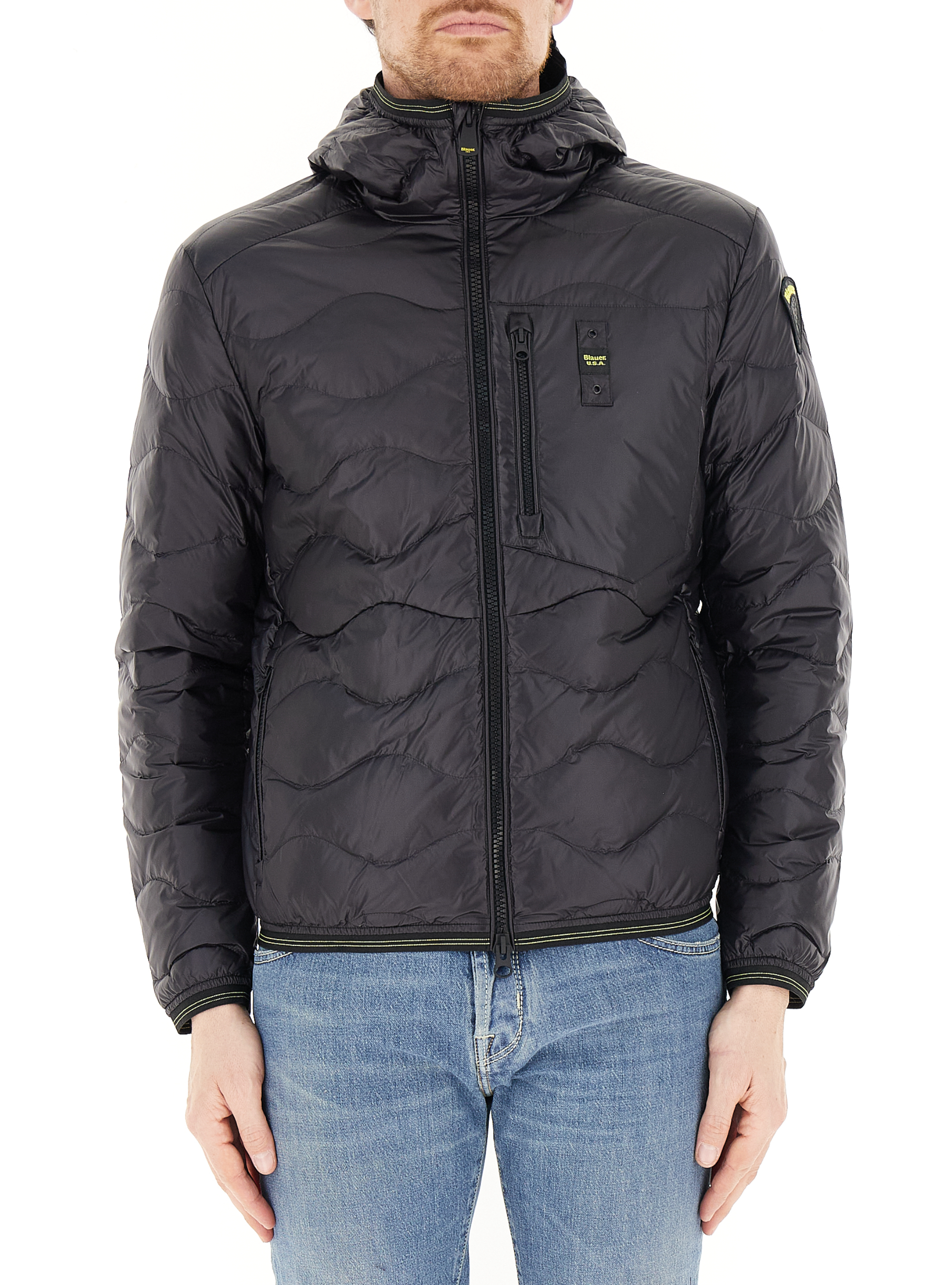 Blauer Piumino con cappuccio NERO