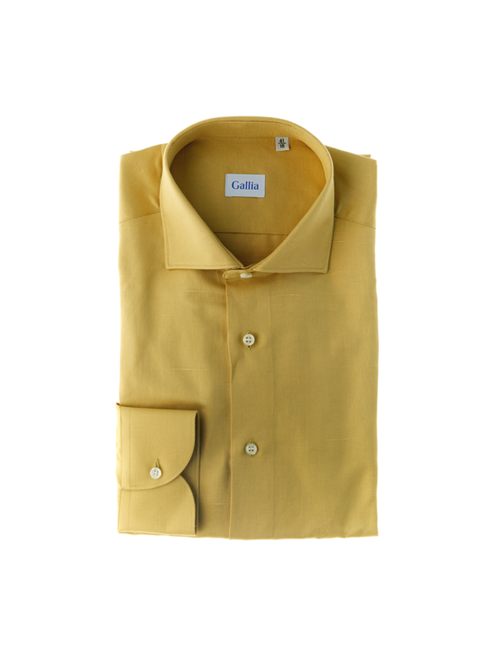 Camicia lino seta cotone GIALLO