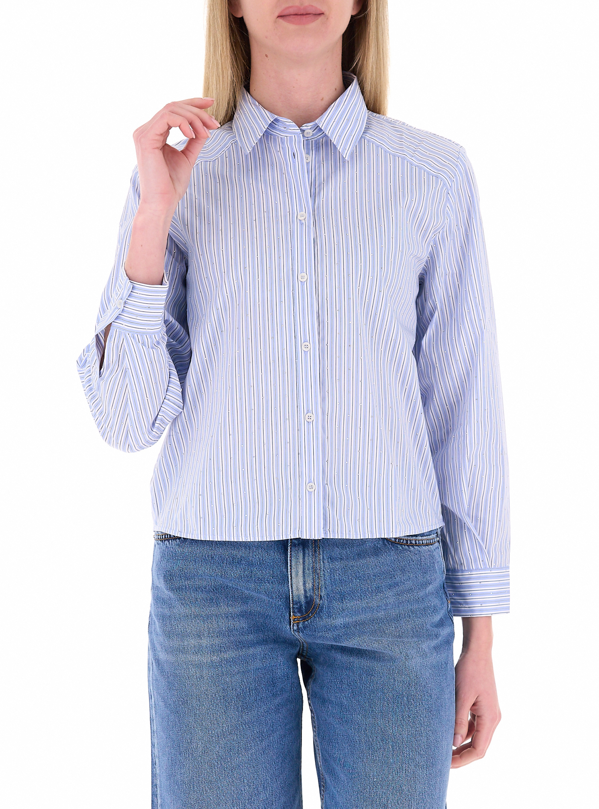 Camicia con strass CELESTE