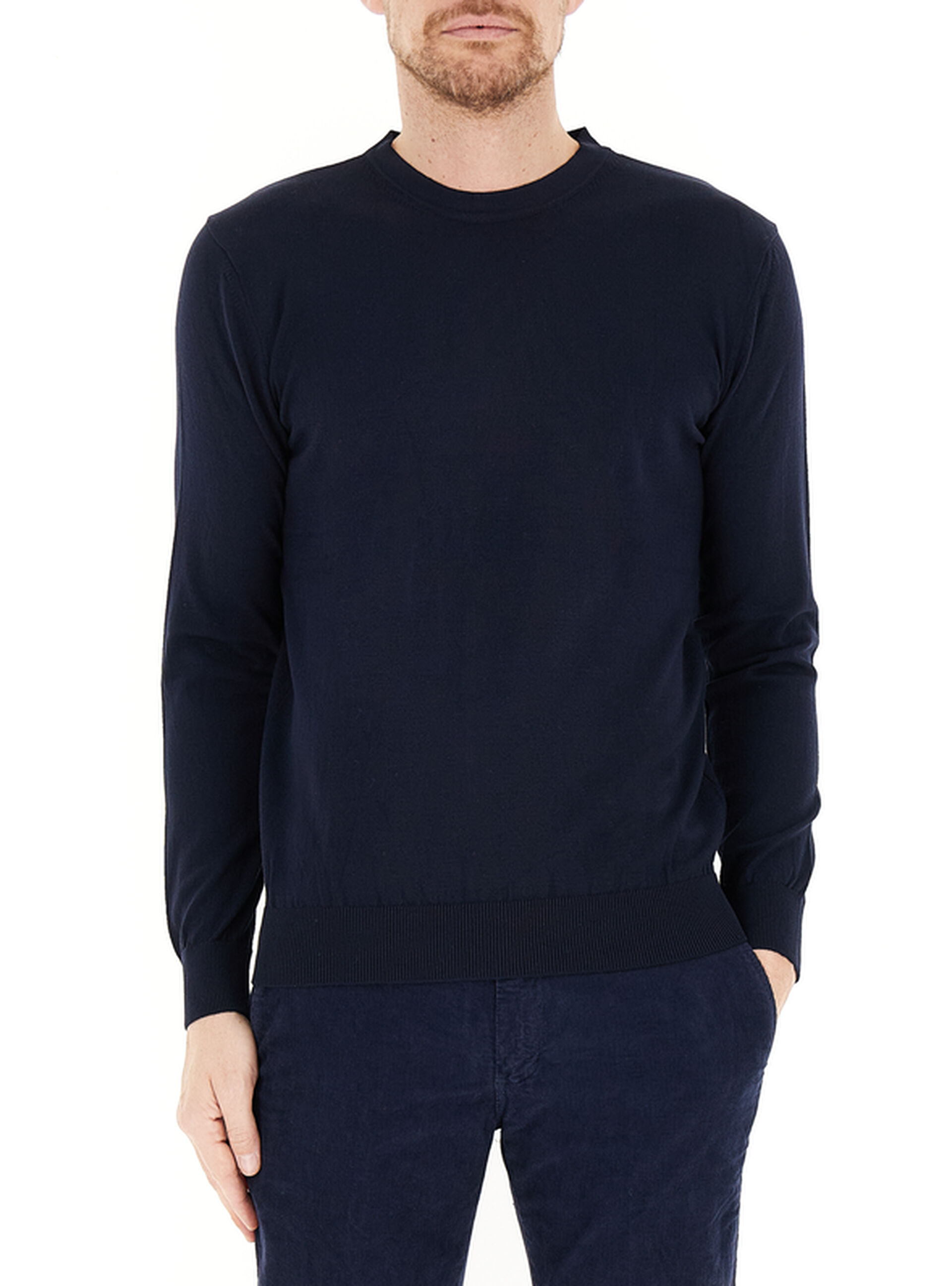 QB24 Maglione girocollo BLU NAVY M