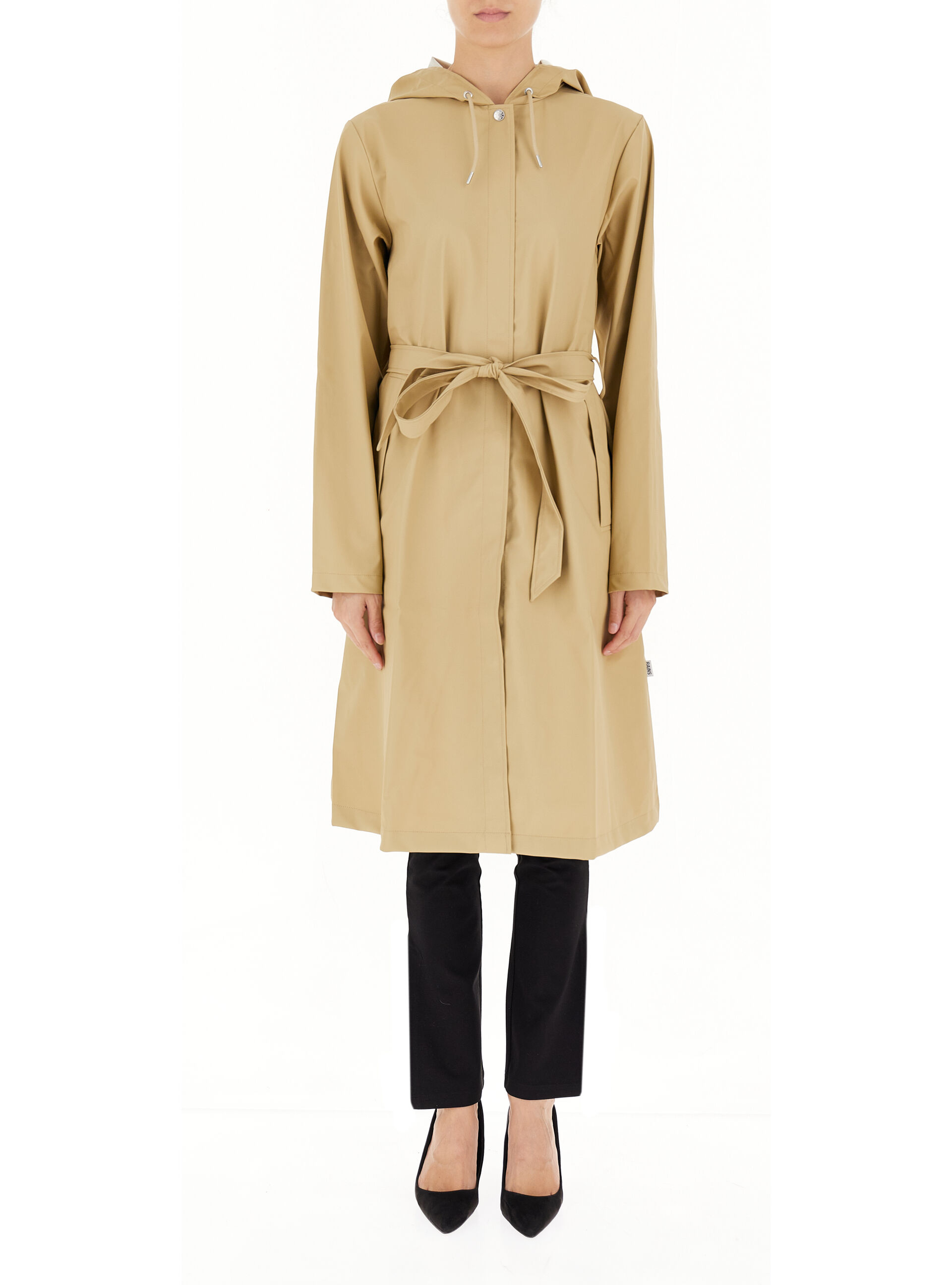 Impermeabile con cappuccio BEIGE S