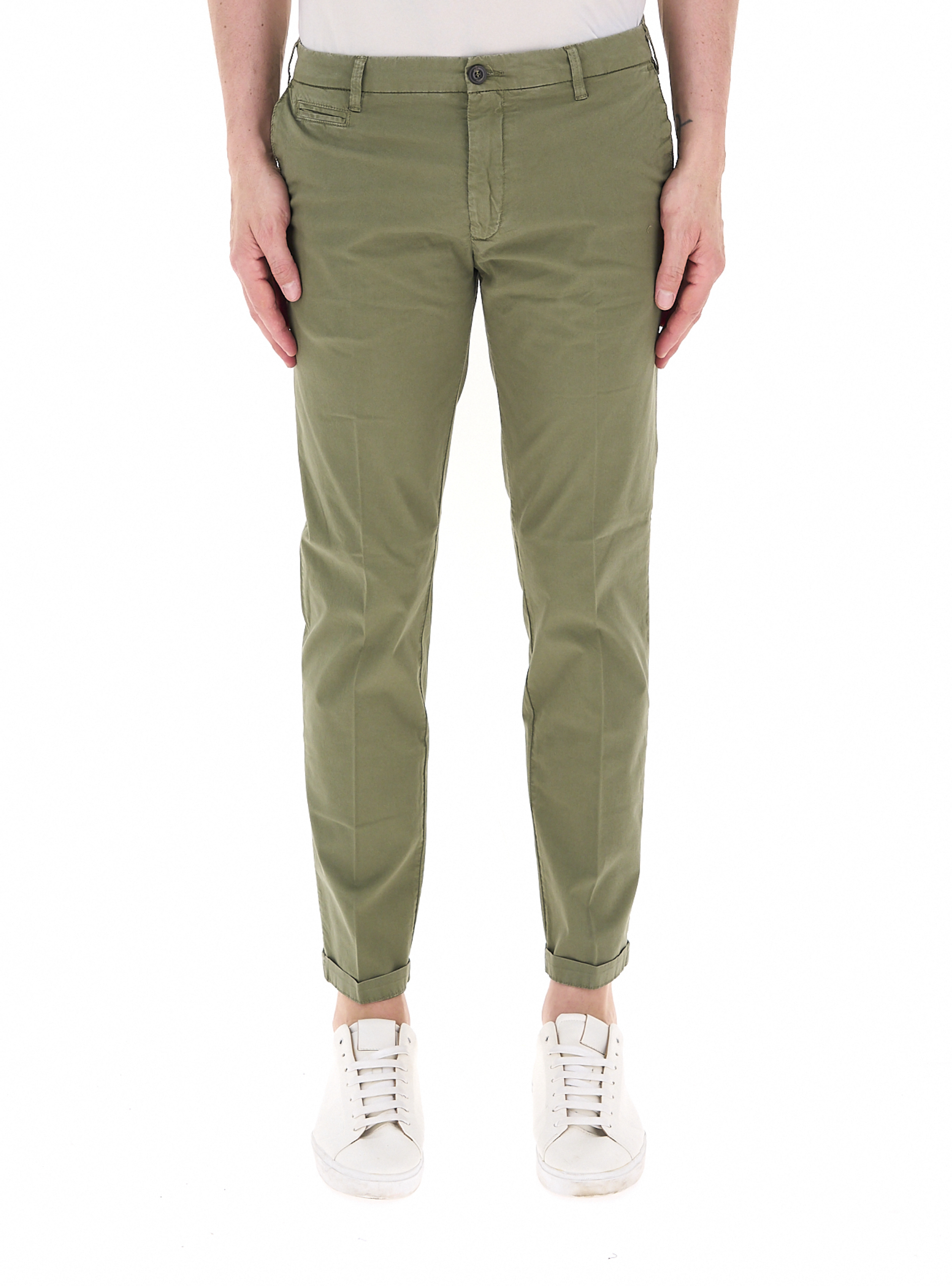 WEFT Pantalone chino VERDE OLIVA
