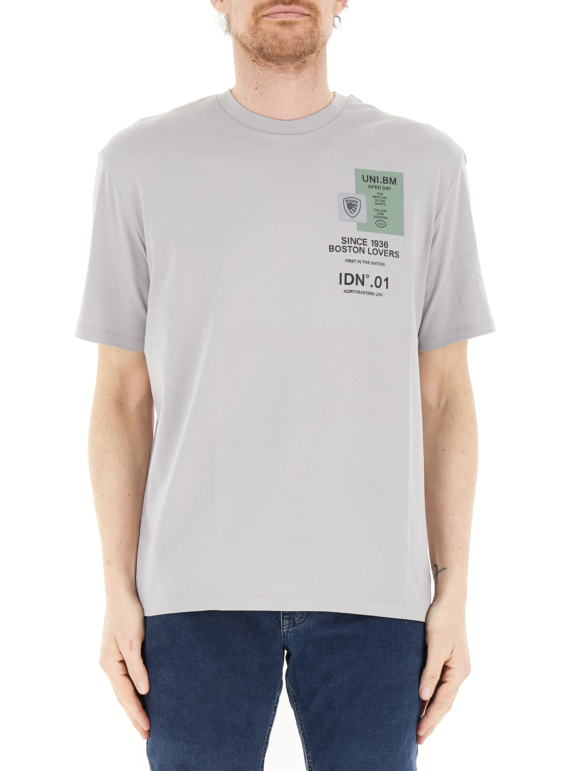 Blauer T-shirt girocollo GRIGIO M