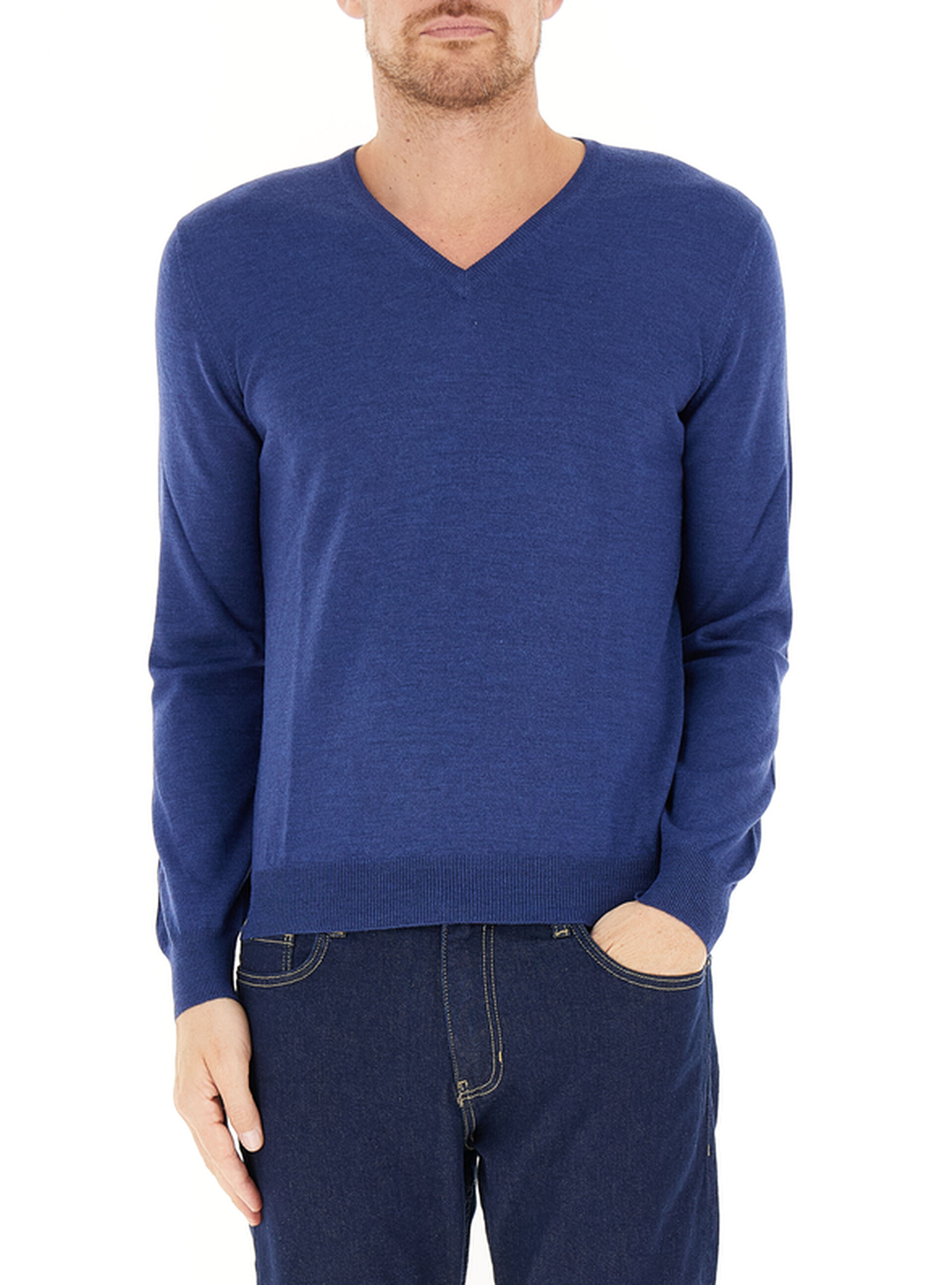 GRAN SASSO Maglia in lana BLU 48
