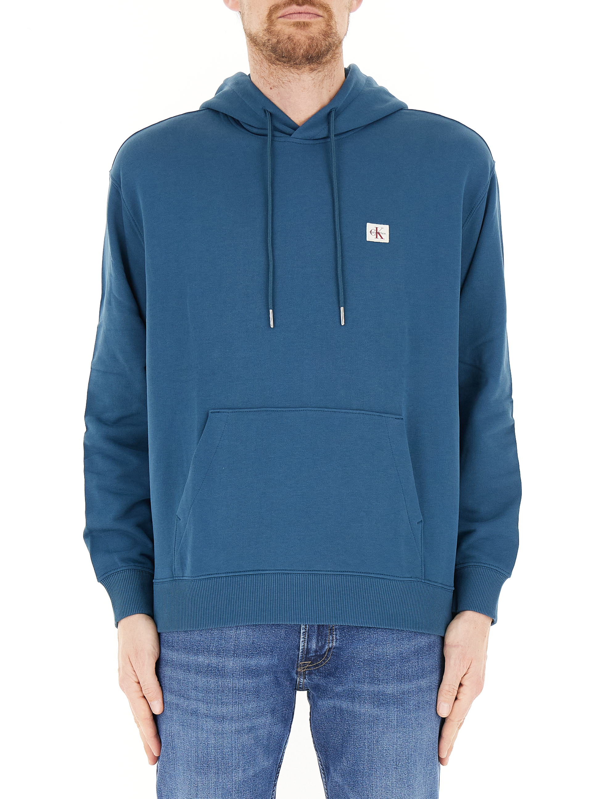 Felpa con cappuccio BLU CHIARO