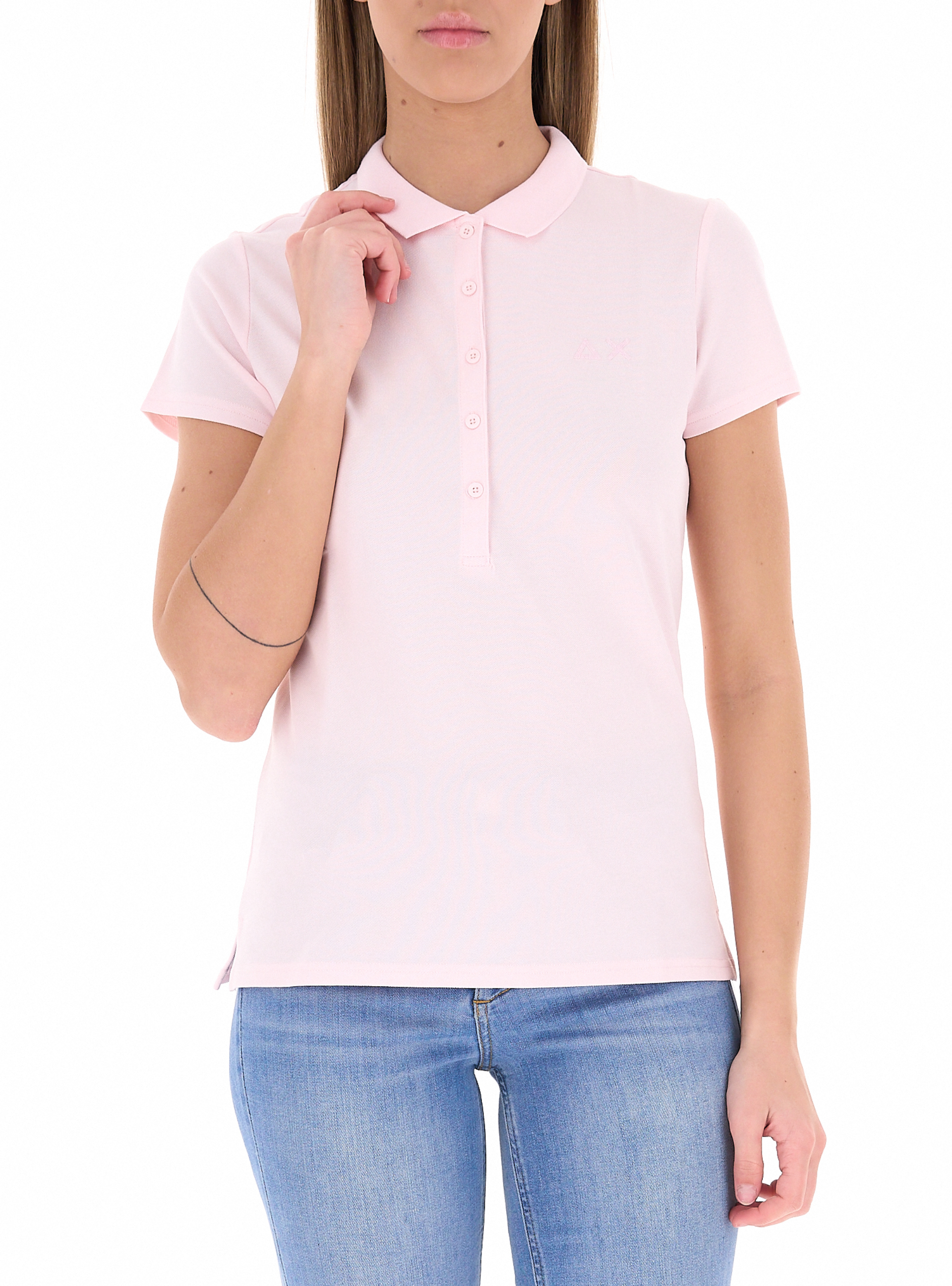 SUN68 Polo in cotone ROSA CHIARO