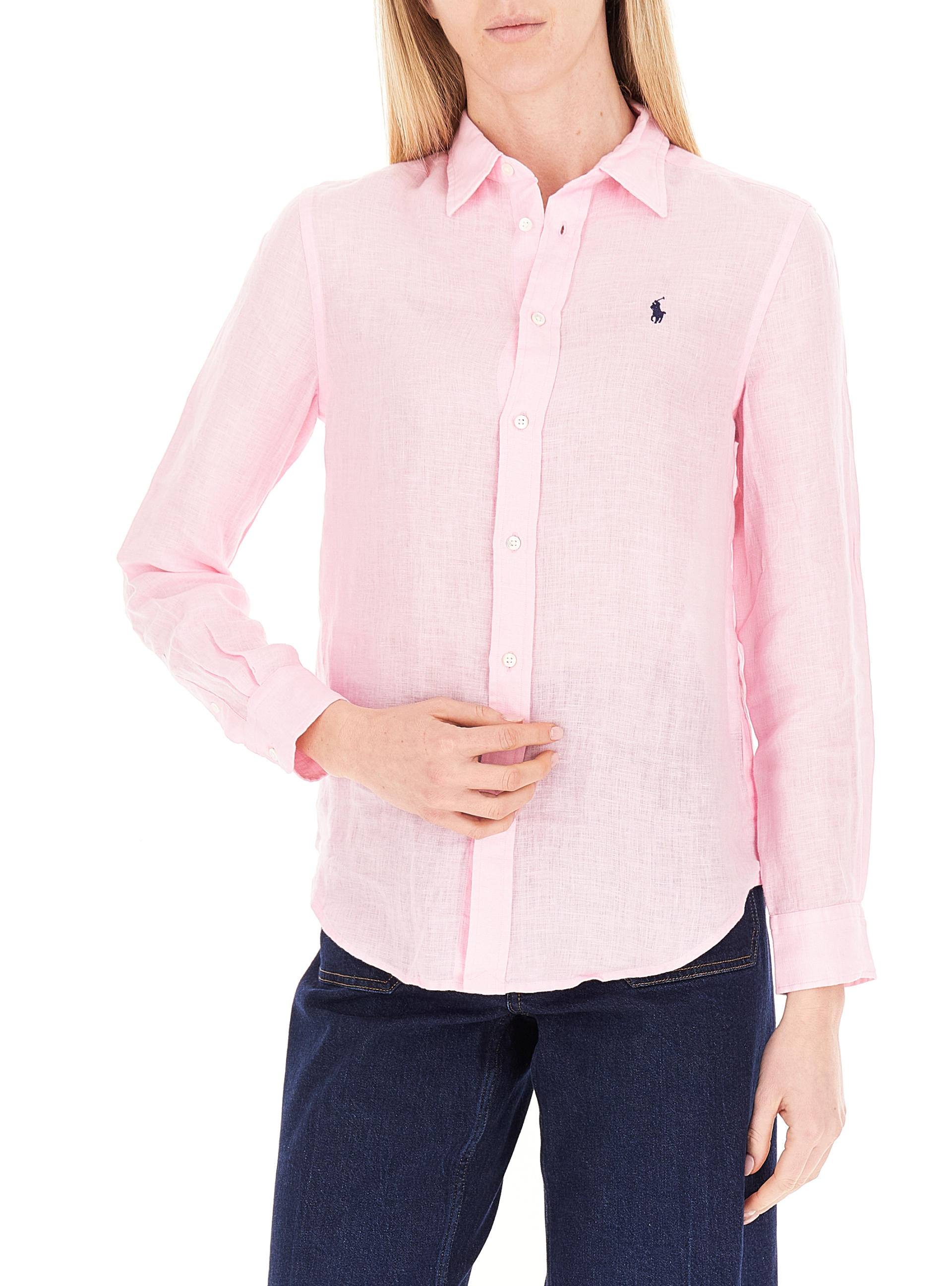 Camicia in lino POLO ROSA L