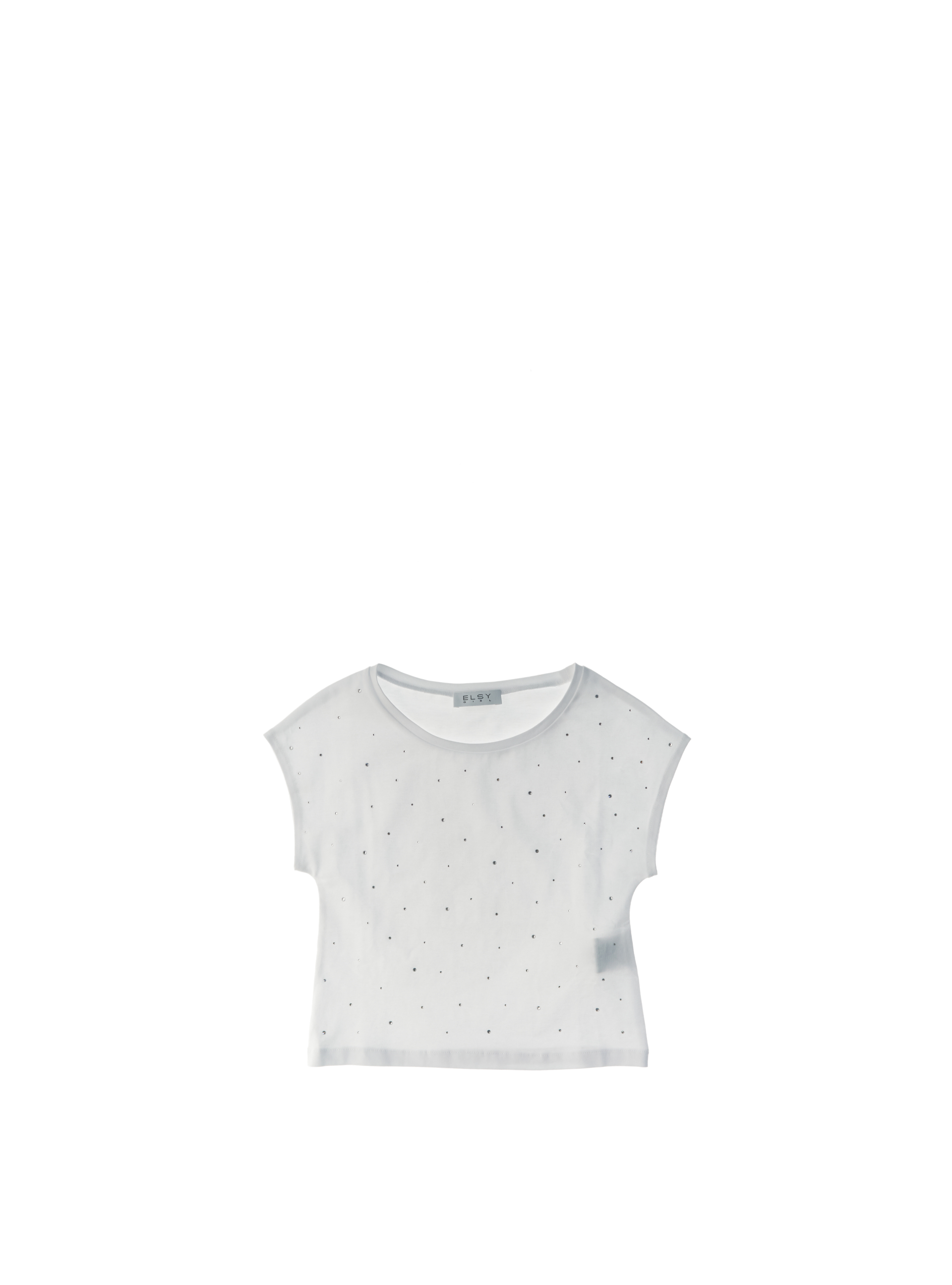 E.L.S.Y. T-shirt con strass BIANCO