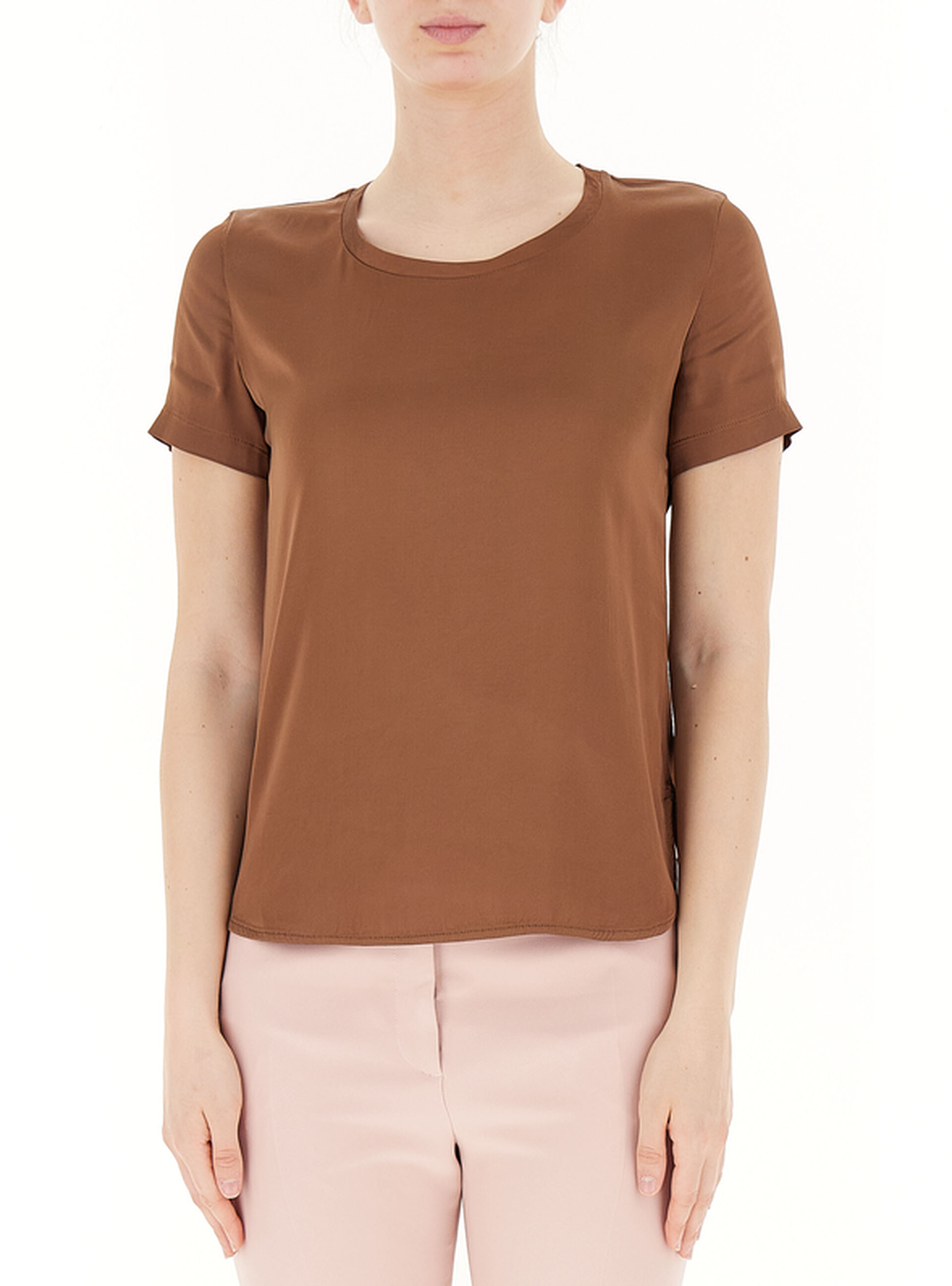 Blusa in raso LIU JEANS MARRONE 42