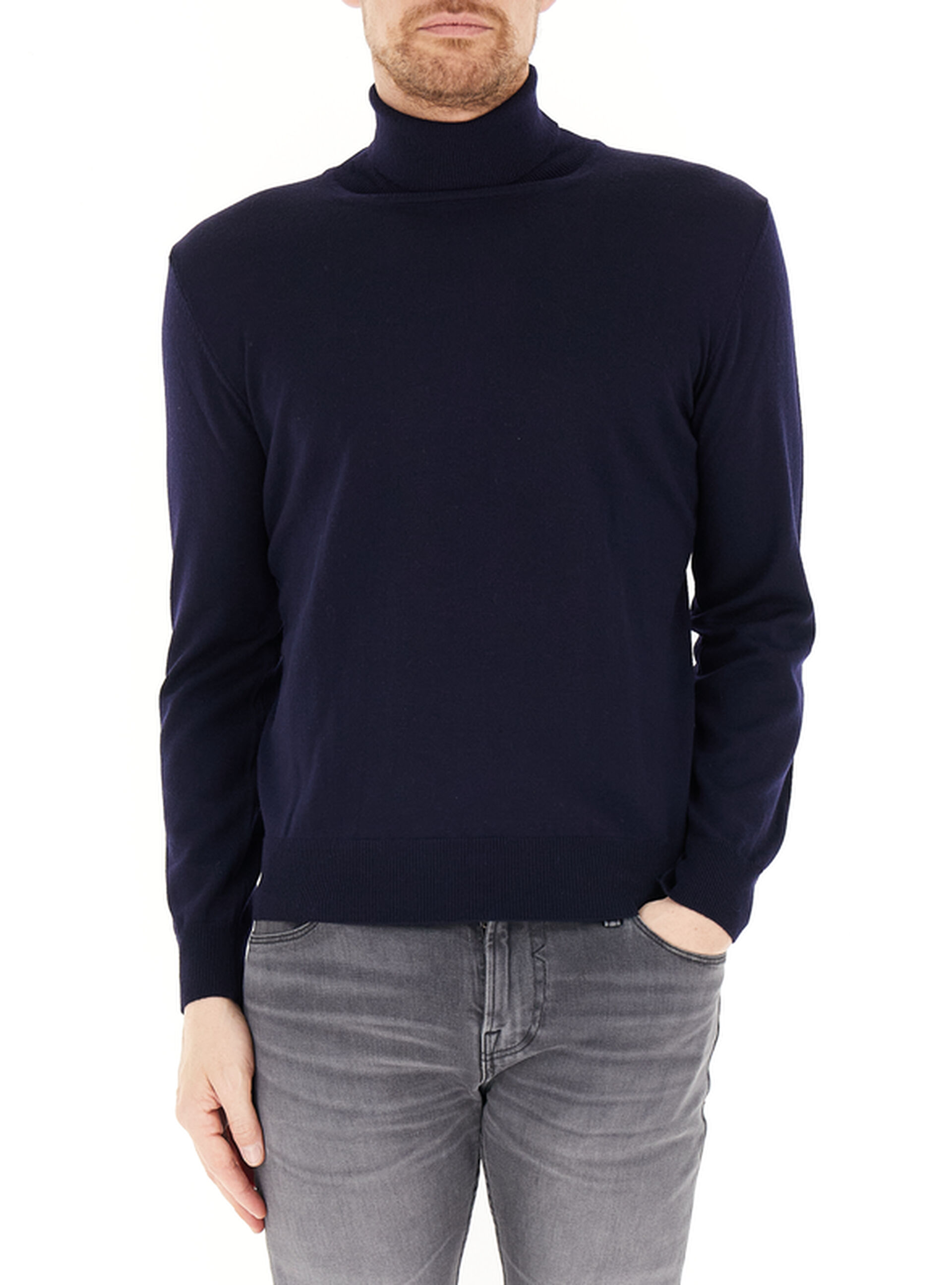 Dolcevita lana merino extrafine BLU NAVY