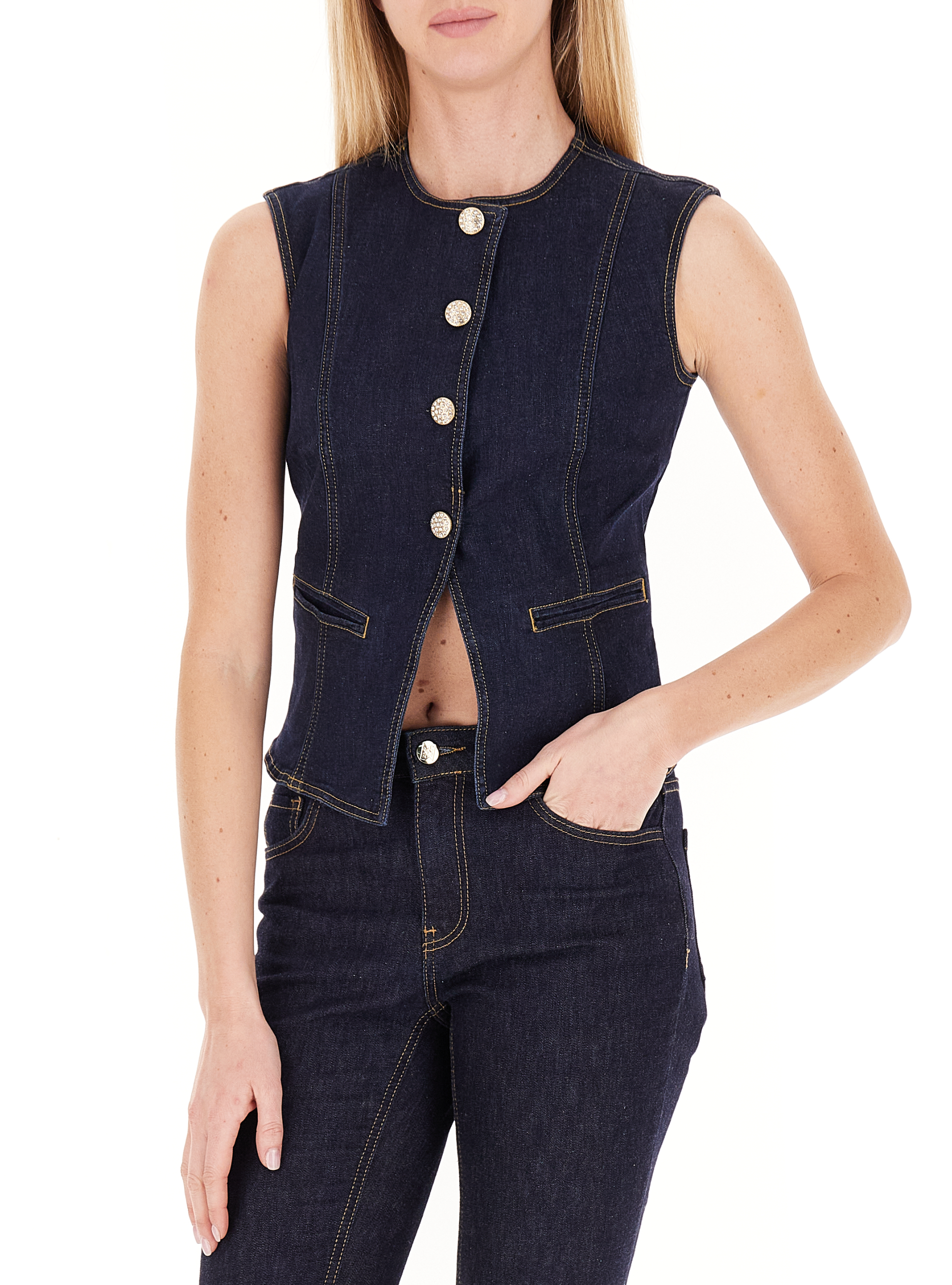 LIU JO Gilet in jeans BLU SCURO