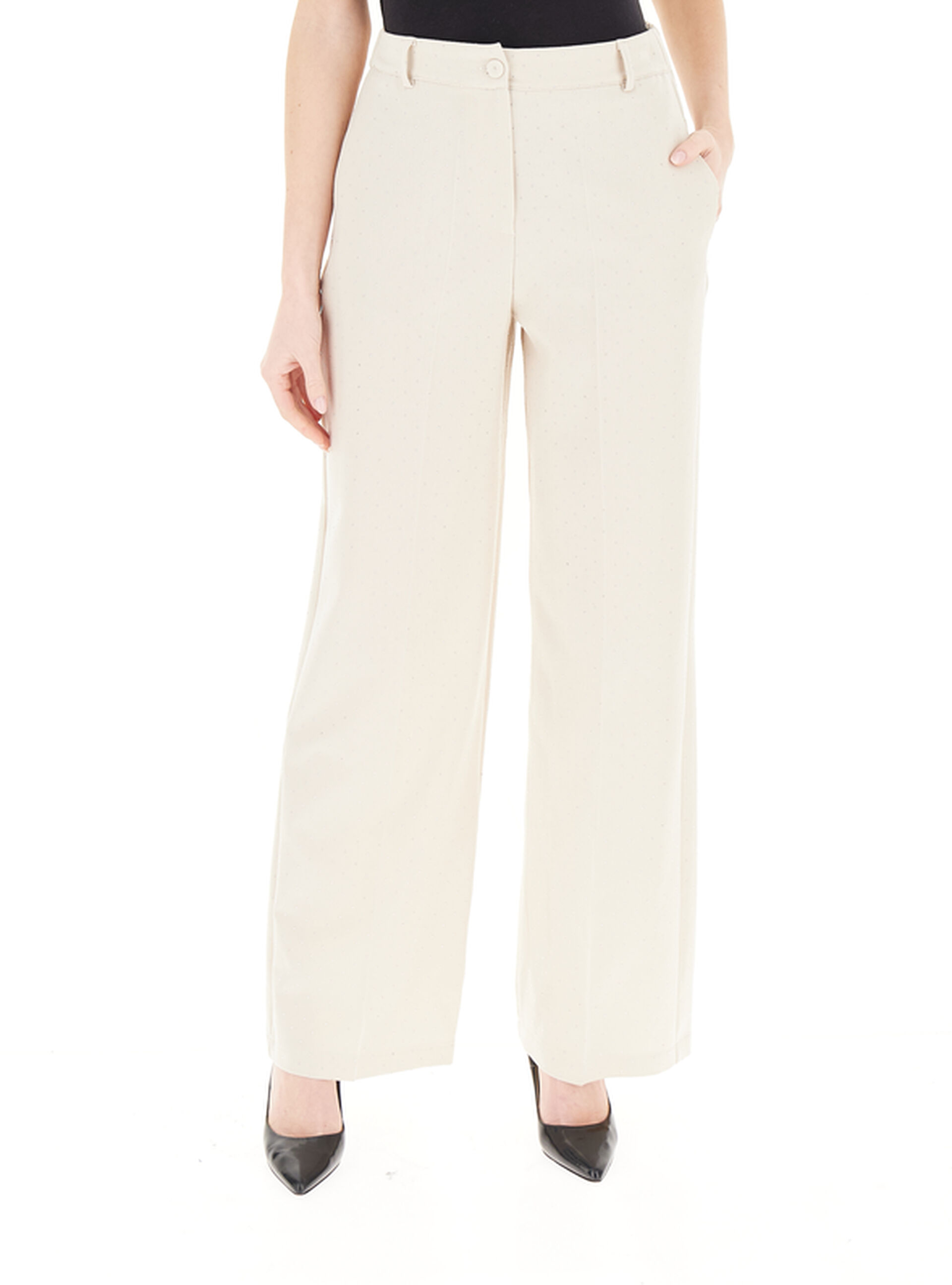 Pantalone wide leg BEIGE S