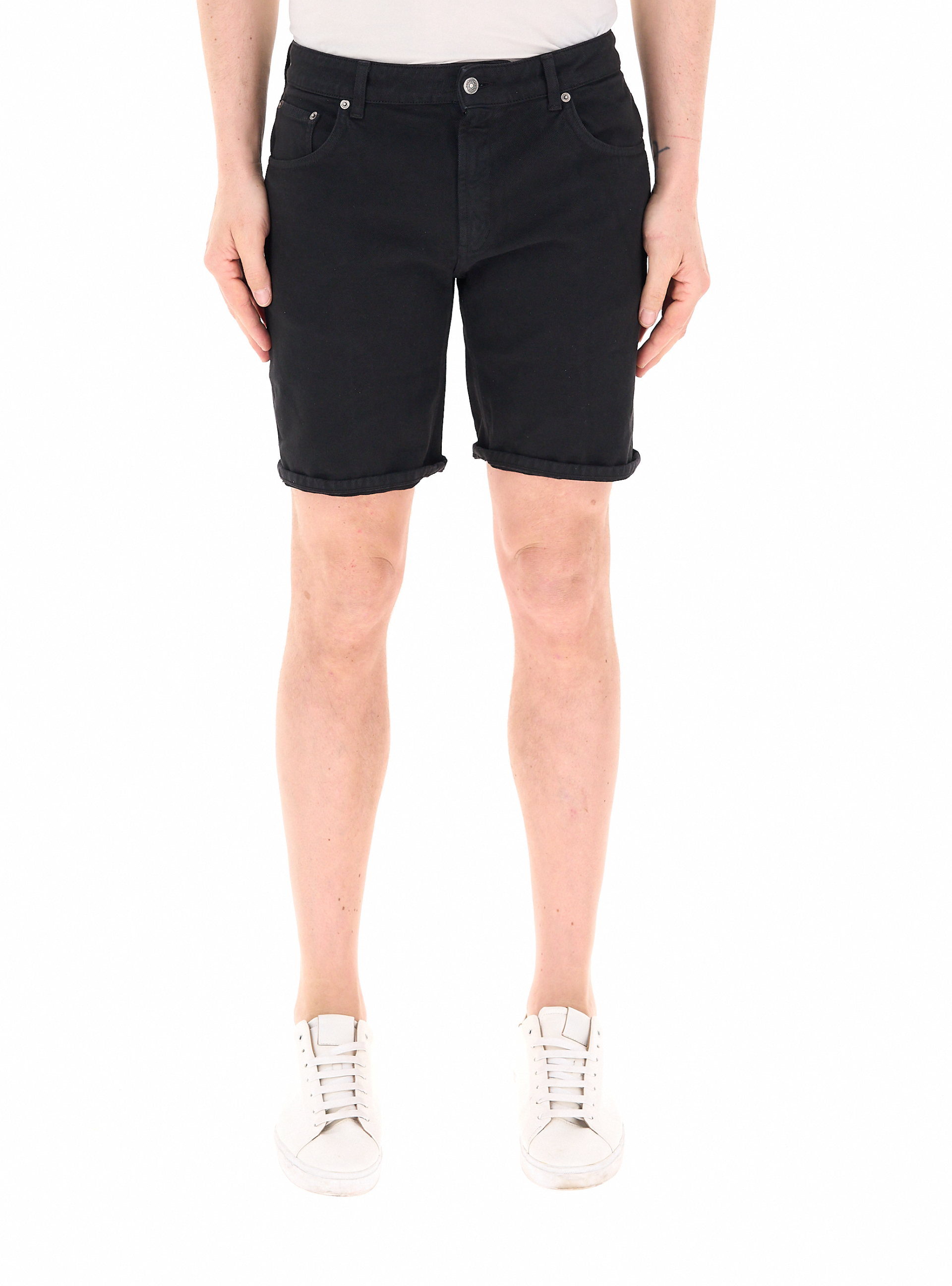 DONDUP Bermuda in cotone NERO