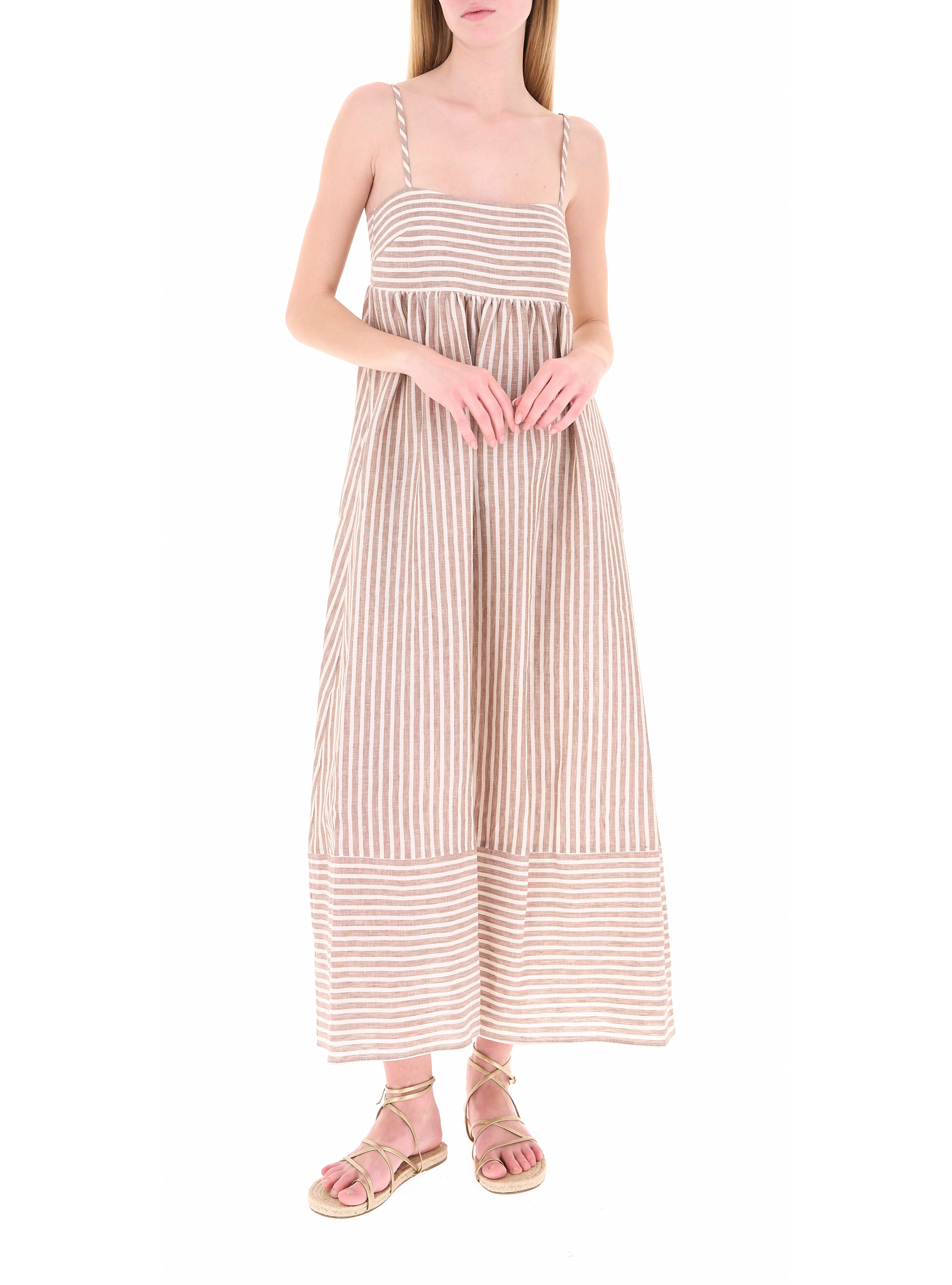 I BLUES Abito in cotone BEIGE