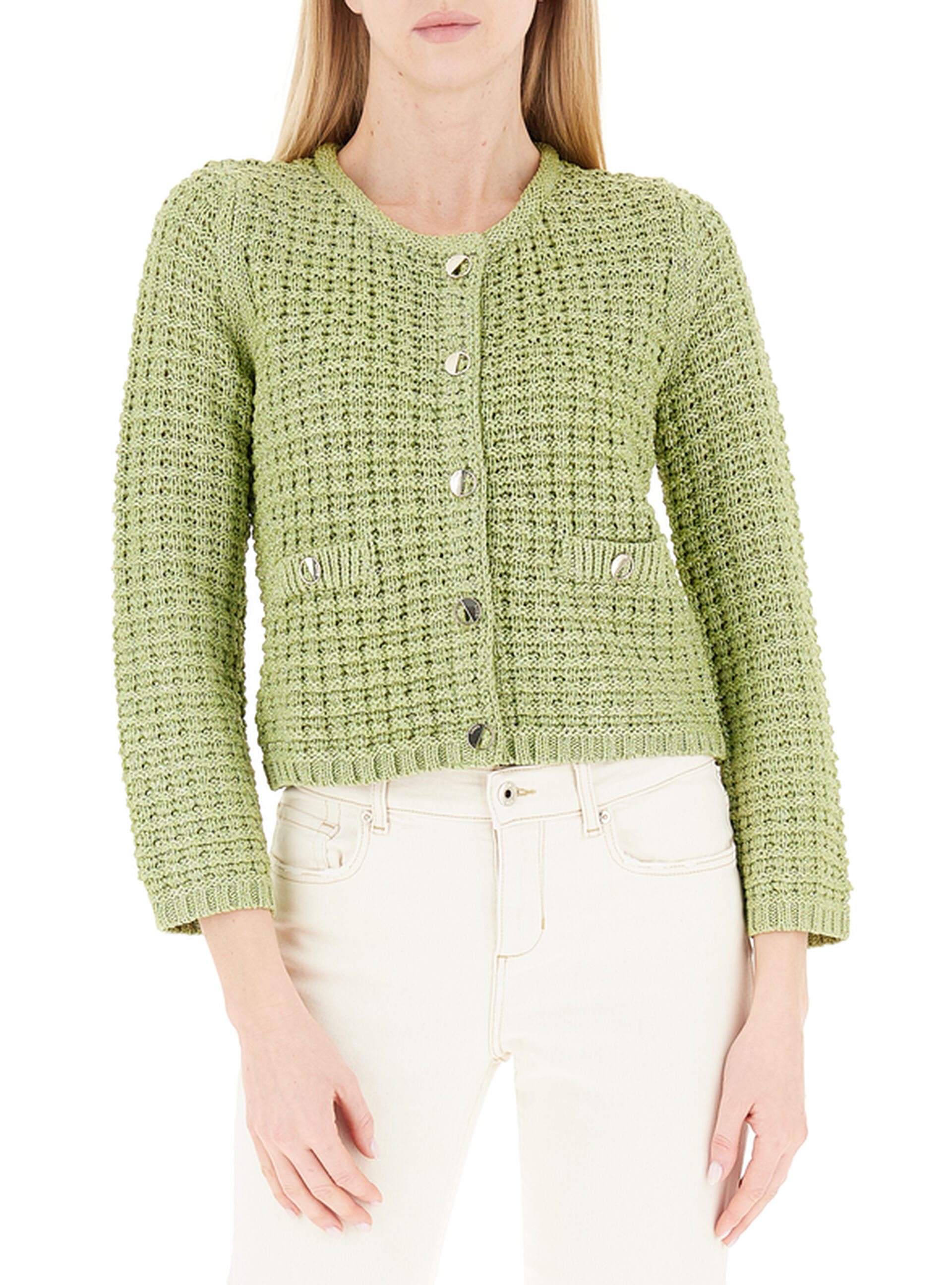 Cardigan in maglia LIU JEANS PISTACCHIO M